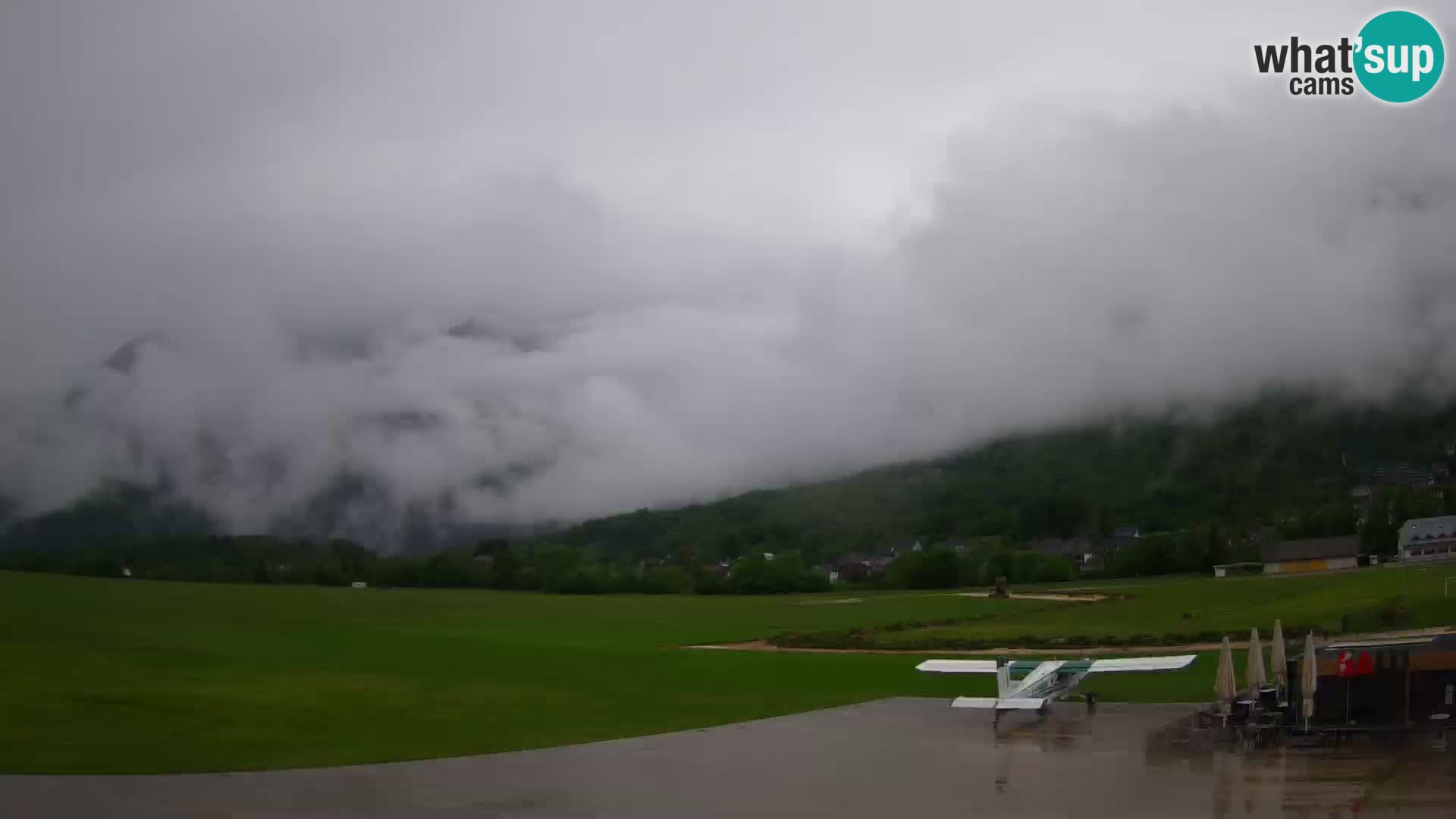 Live webcam Bovec airport – View to Kanin