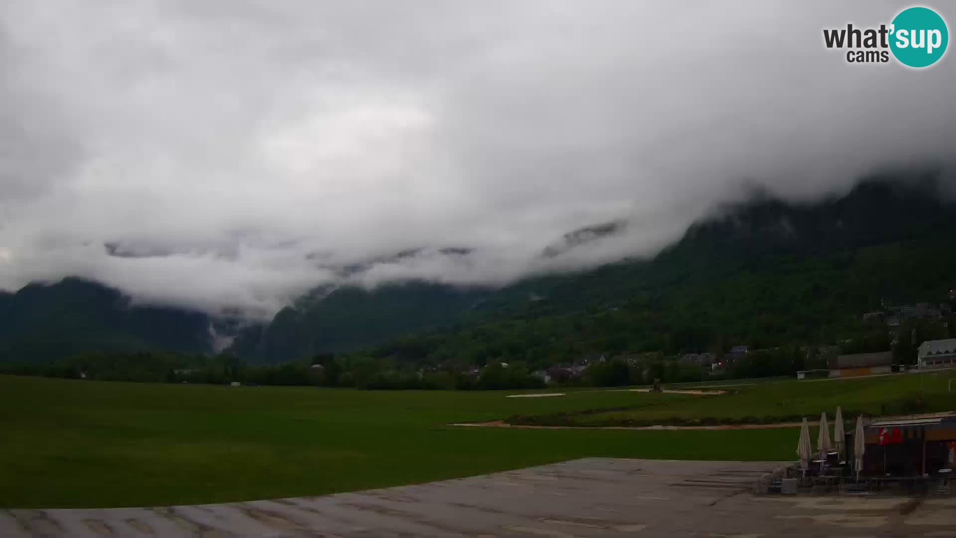 Cámara web en vivo Aeropuerto de Bovec – Vista a Kanin