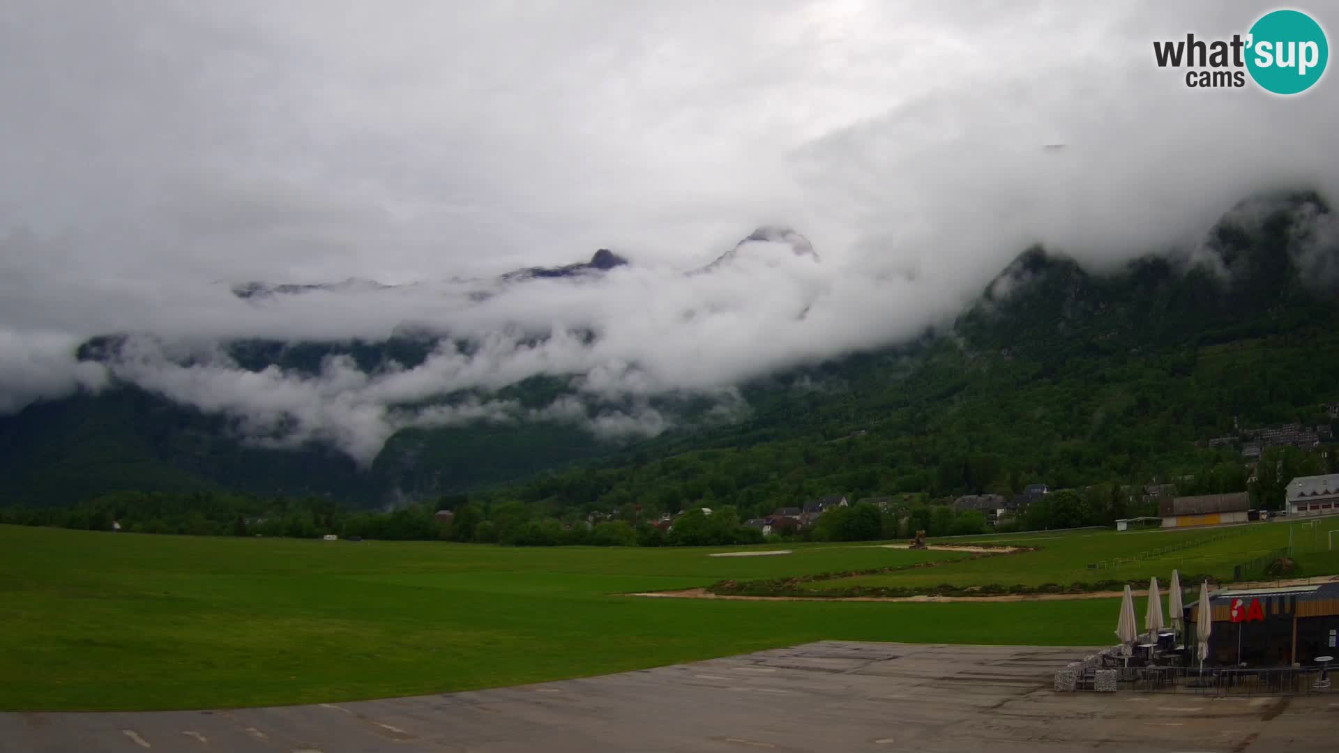 Live webcam Bovec airport – View to Kanin