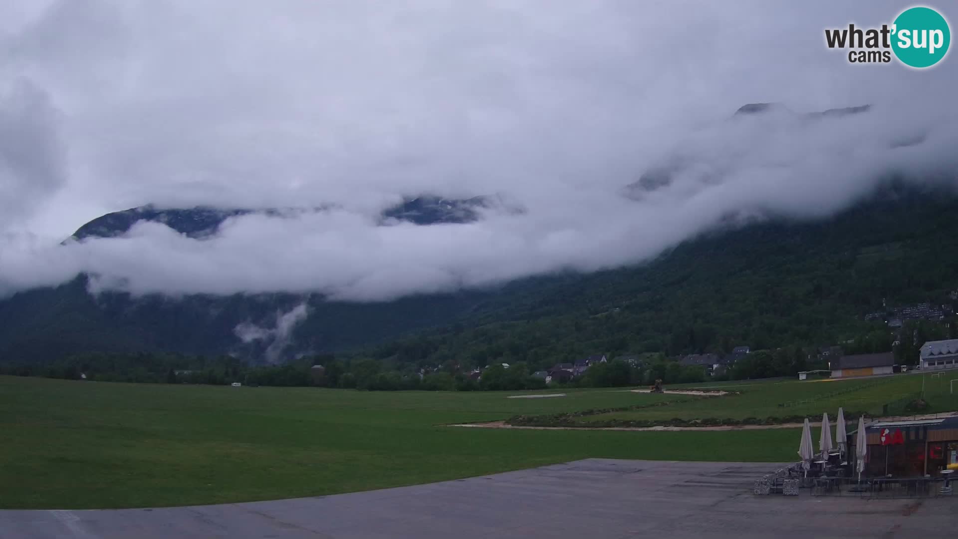 Live webcam Bovec airport – View to Kanin