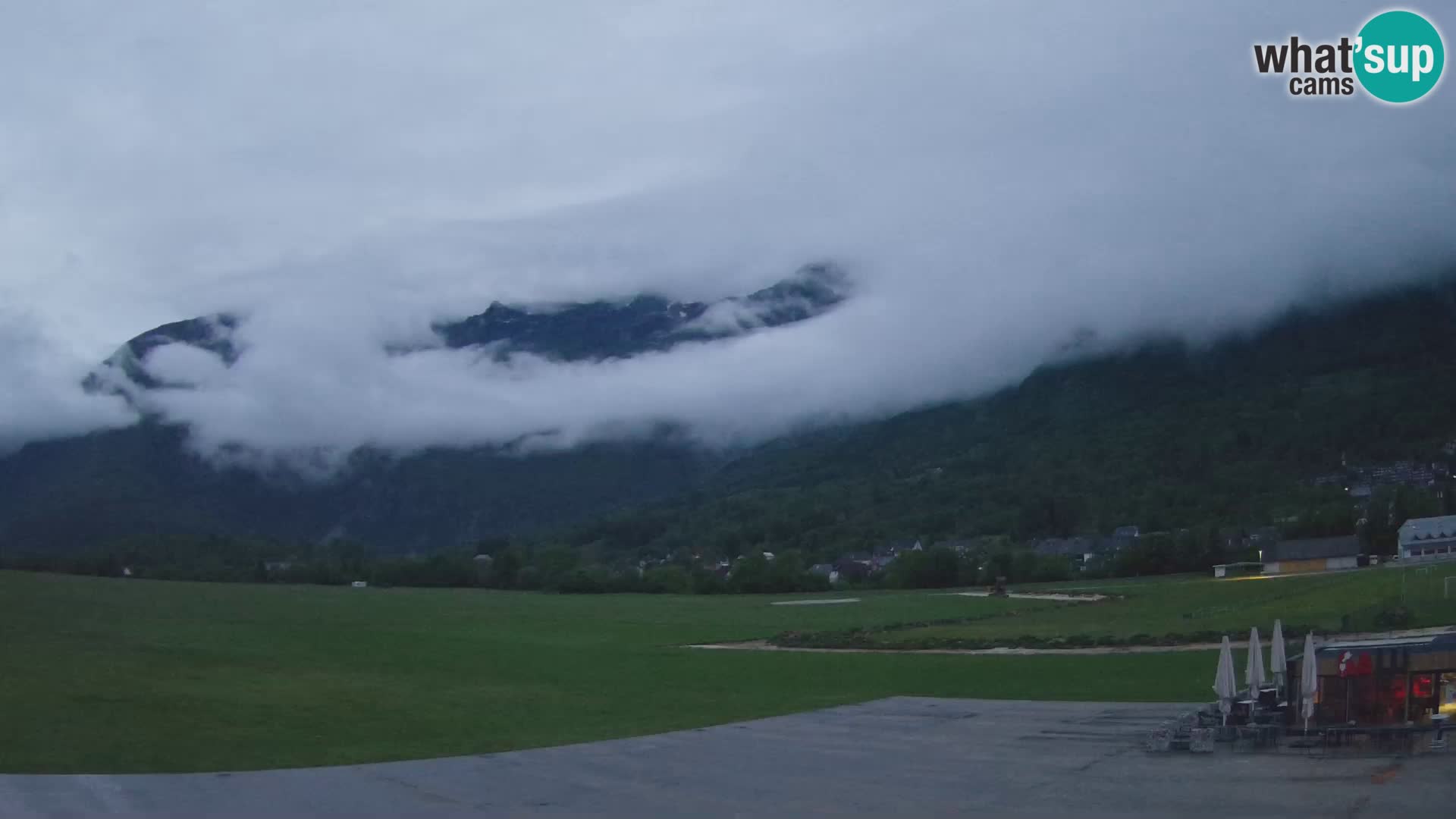 Live webcam Bovec airport – View to Kanin