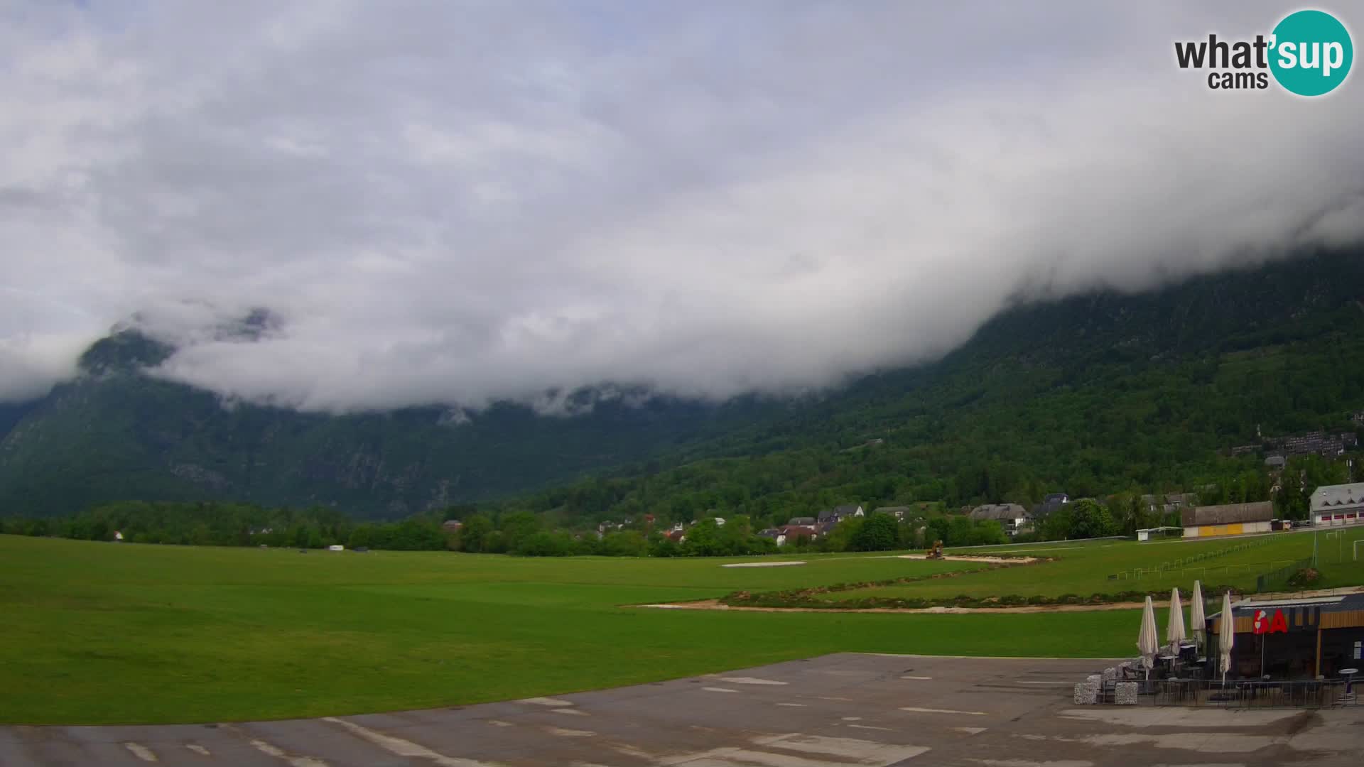 Live webcam Bovec airport – View to Kanin
