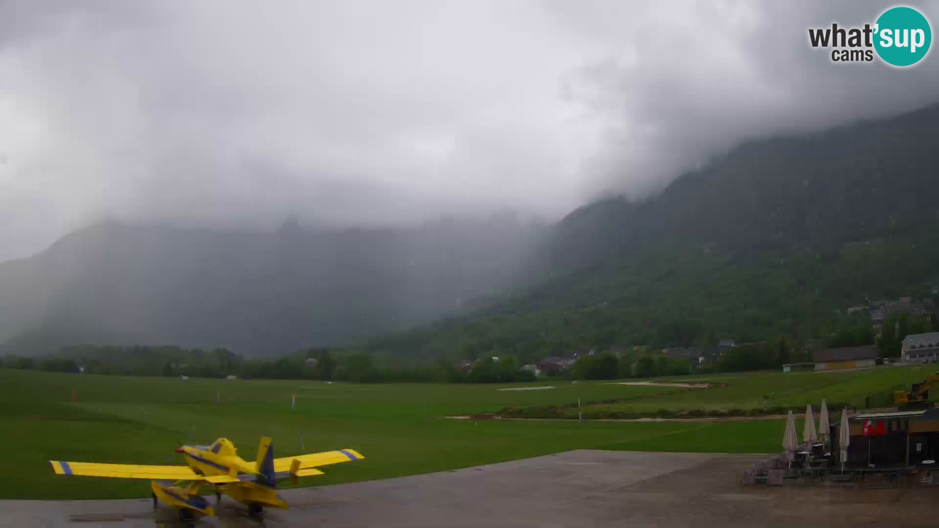 Live webcam Bovec airport – View to Kanin