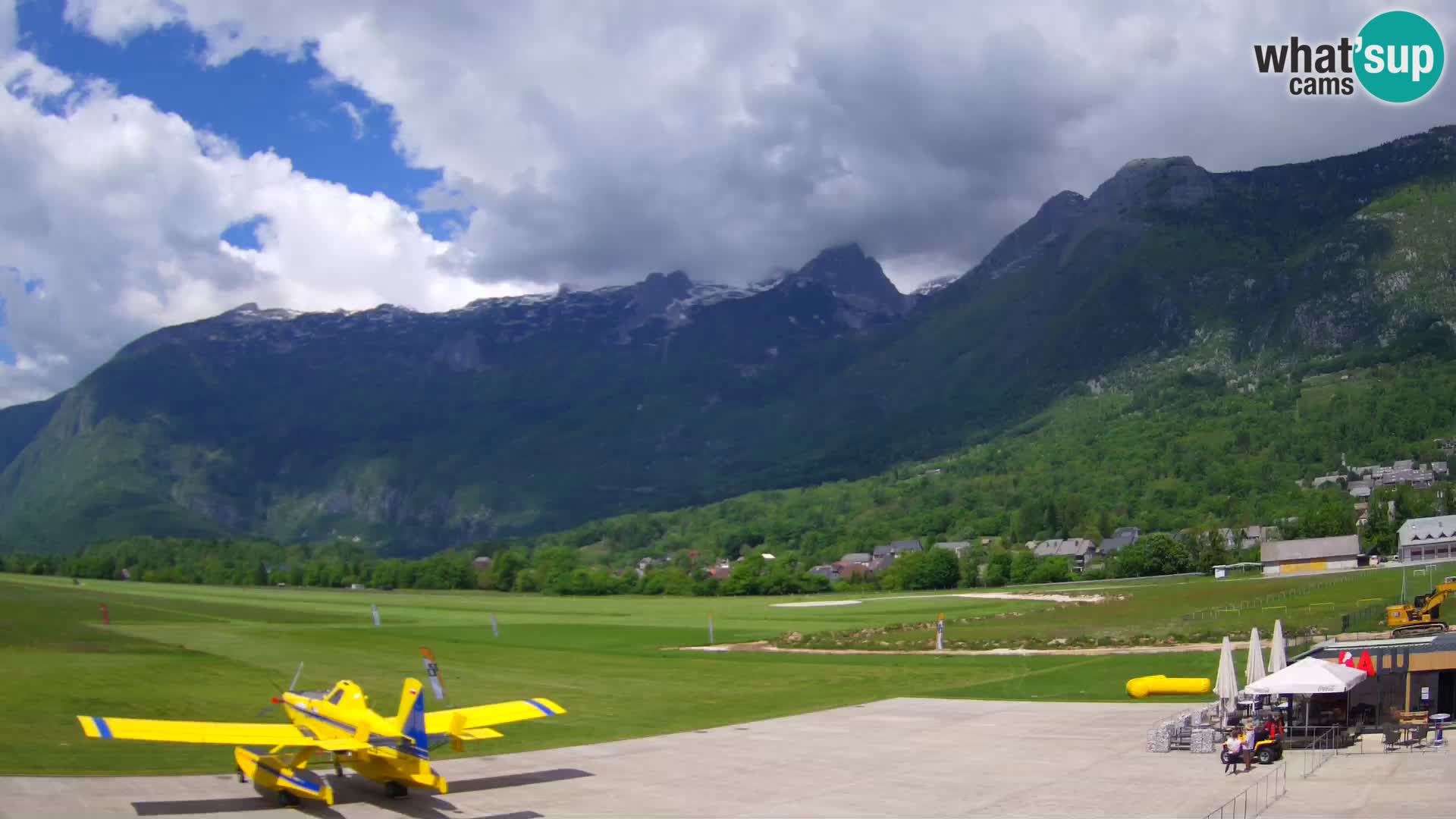 Spletna kamera letališče Bovec – pogled proti Kaninu