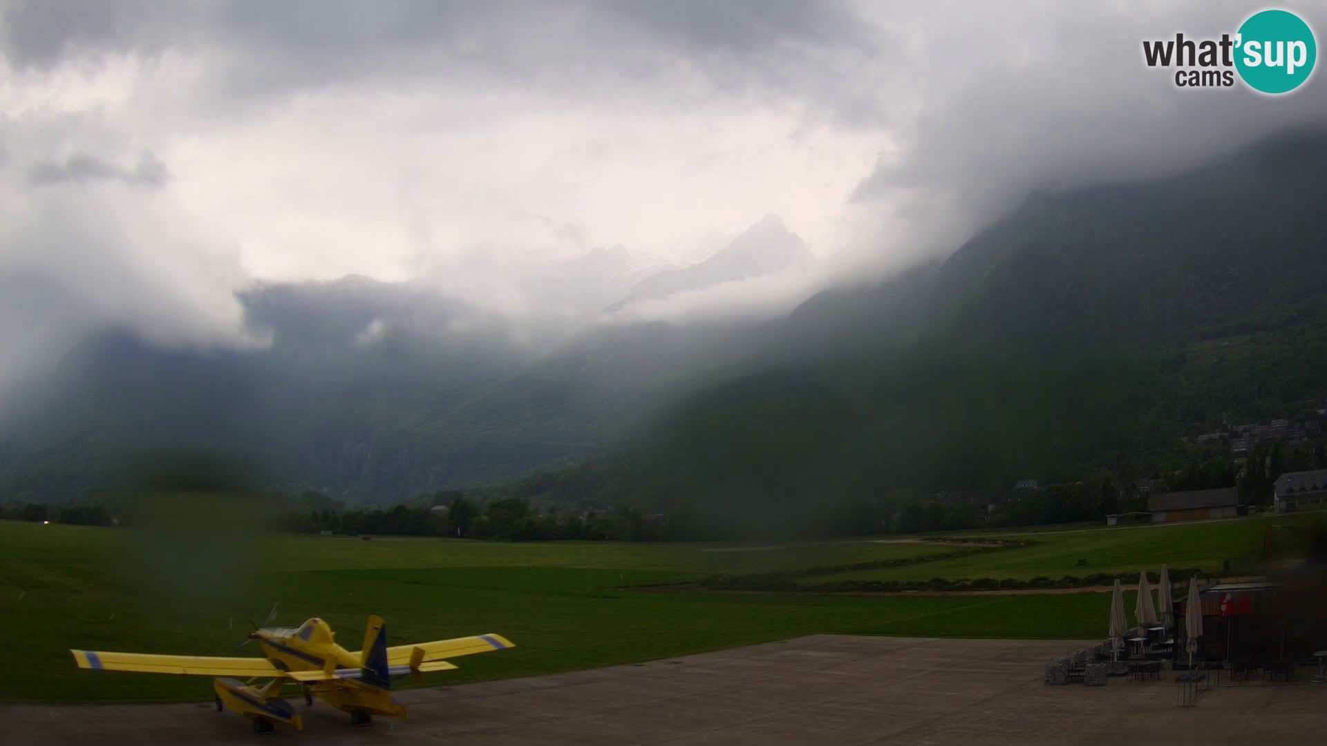 Live webcam Bovec airport – View to Kanin