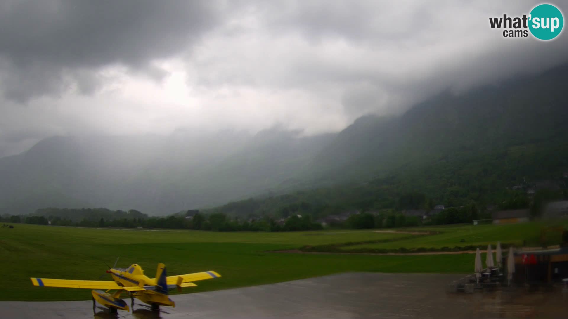 Live webcam Bovec airport – View to Kanin