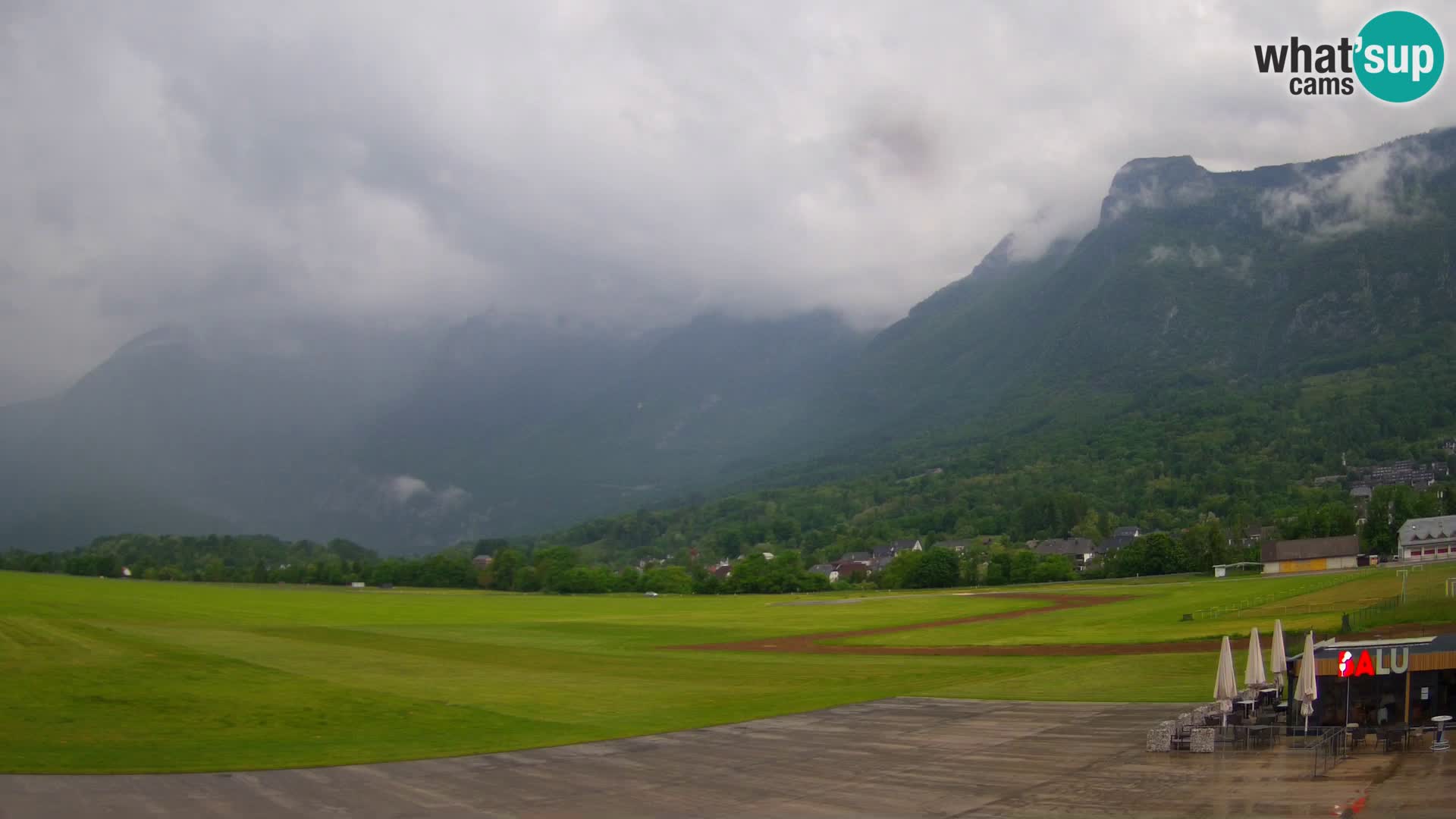 Live webcam Bovec airport – View to Kanin