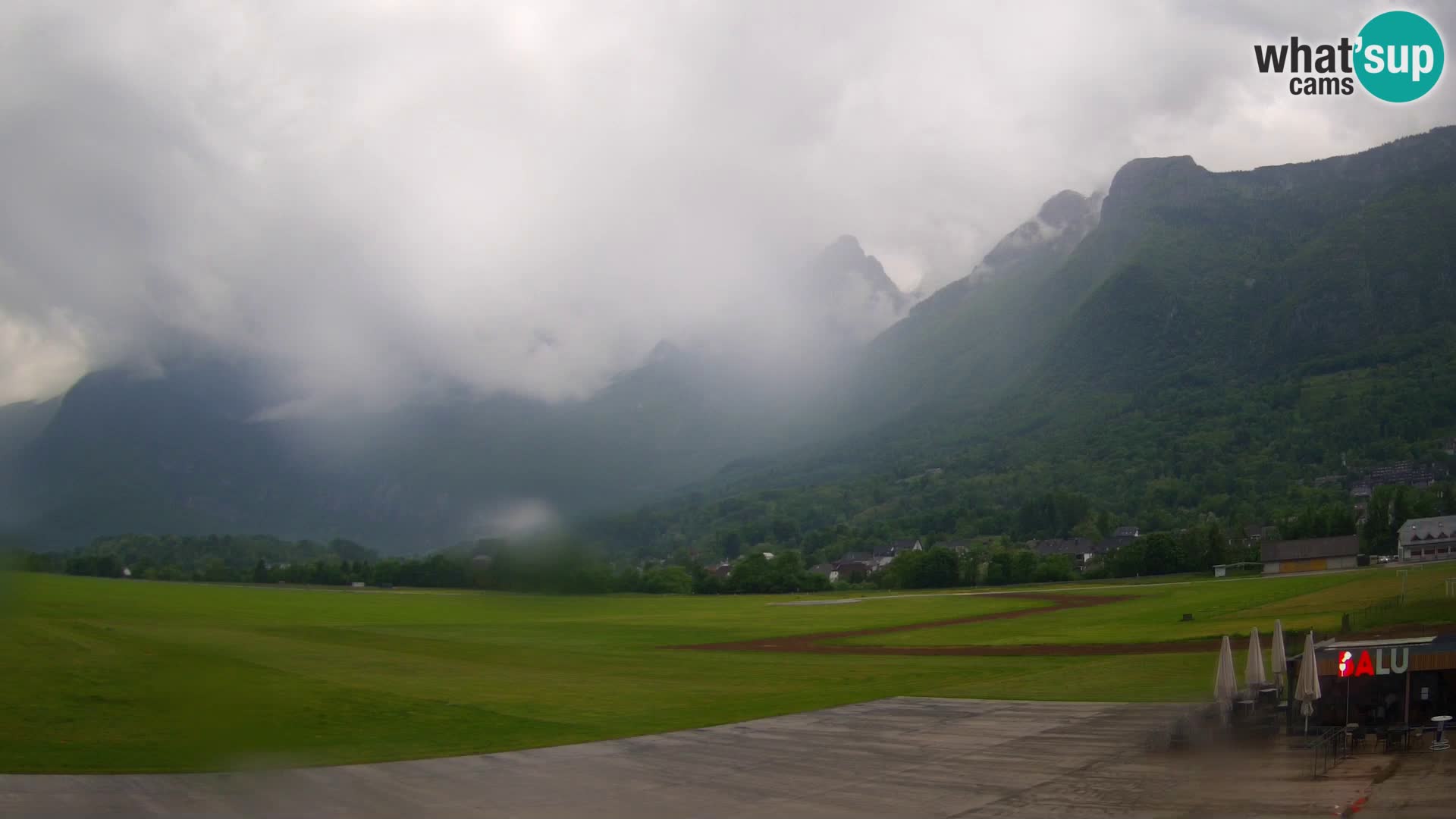 Live webcam Bovec airport – View to Kanin
