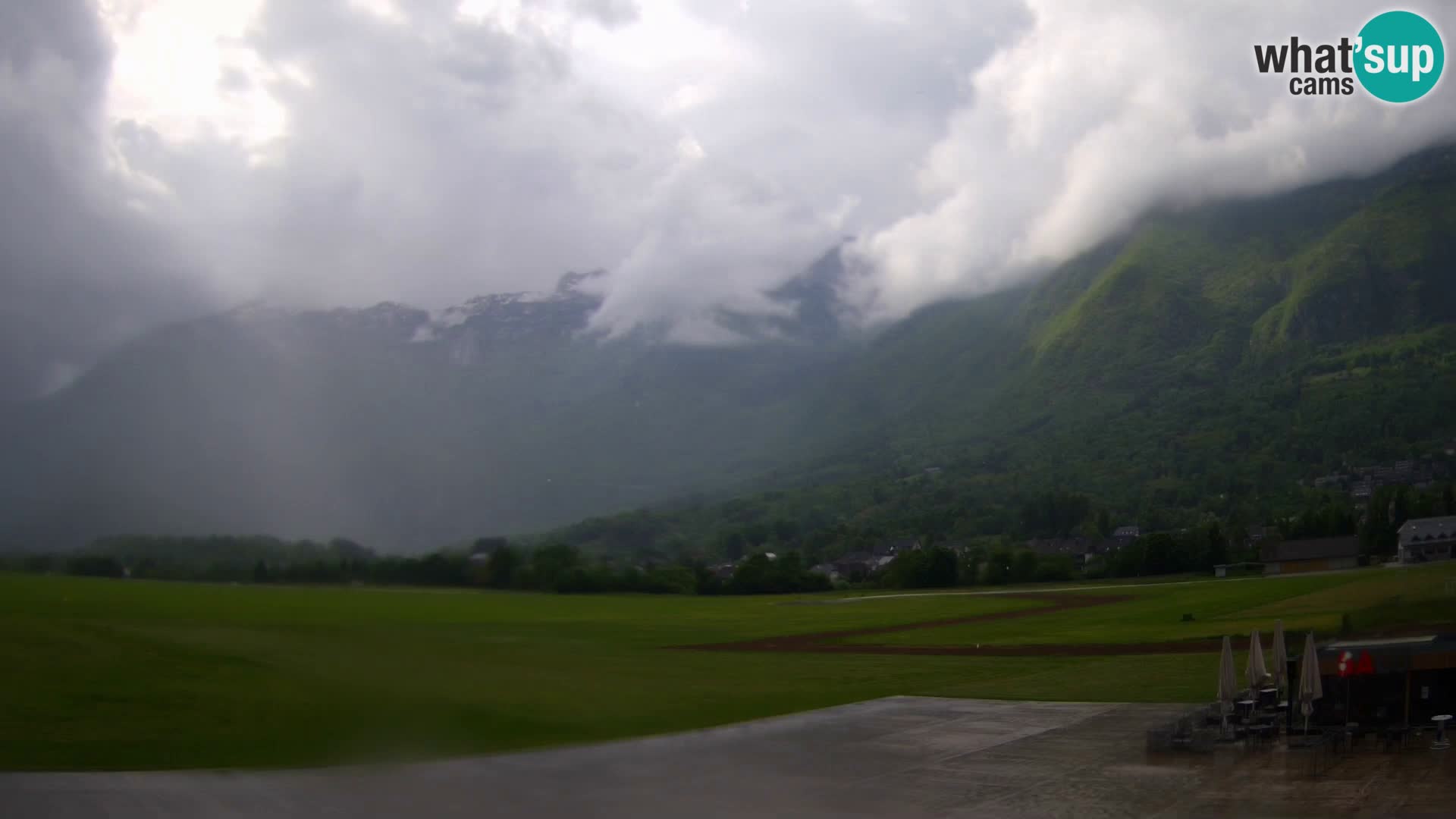 Cámara web en vivo Aeropuerto de Bovec – Vista a Kanin