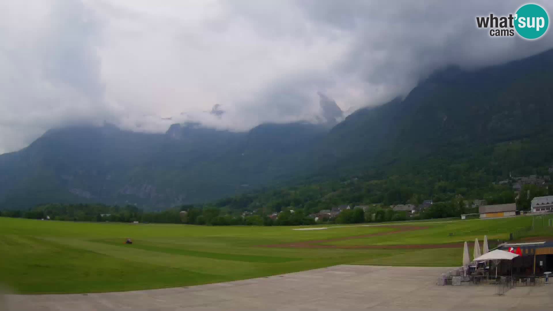Live webcam Bovec airport – View to Kanin