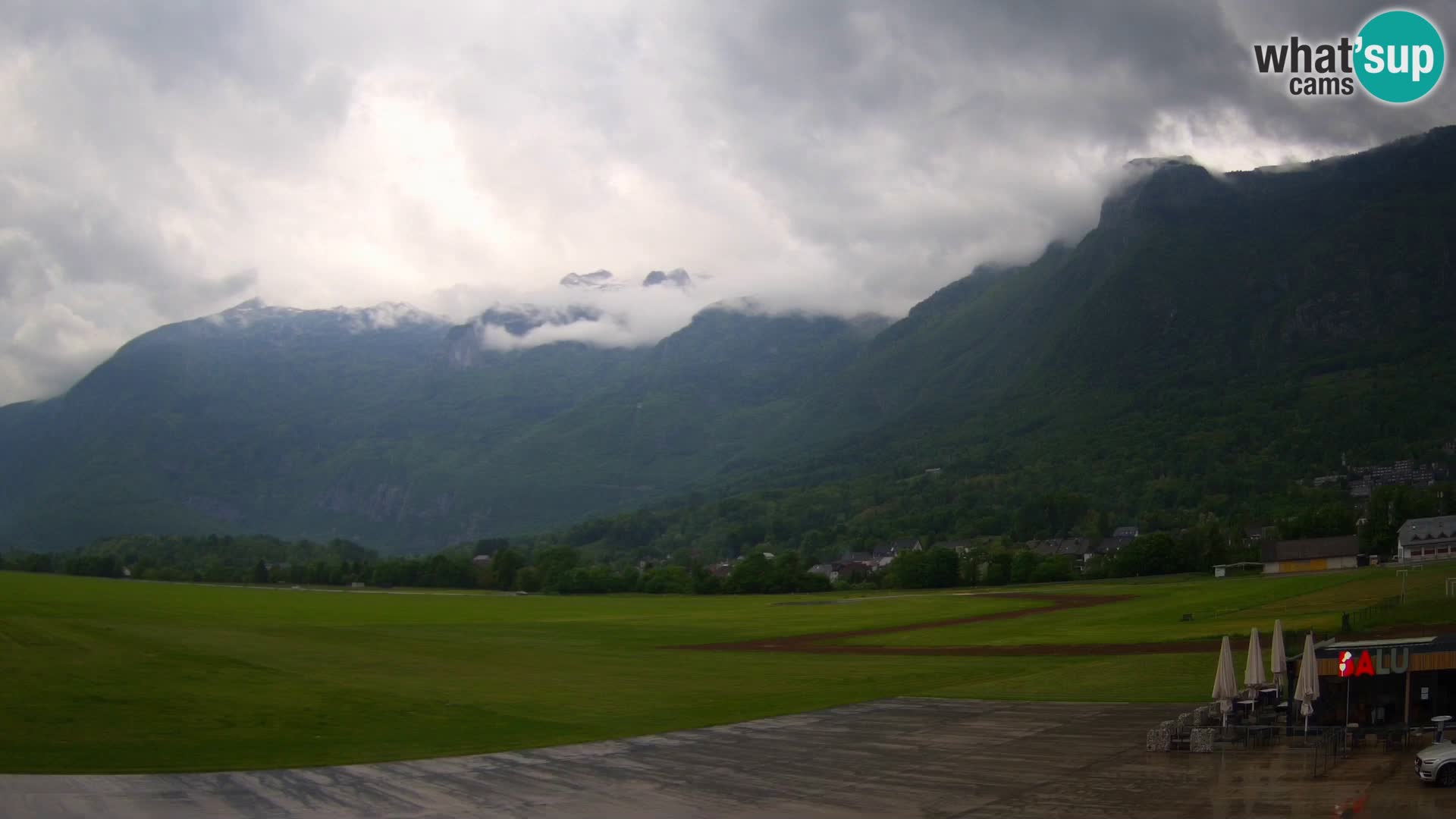 Webcam en direct Aéroport de Bovec – Vue sur Kanin