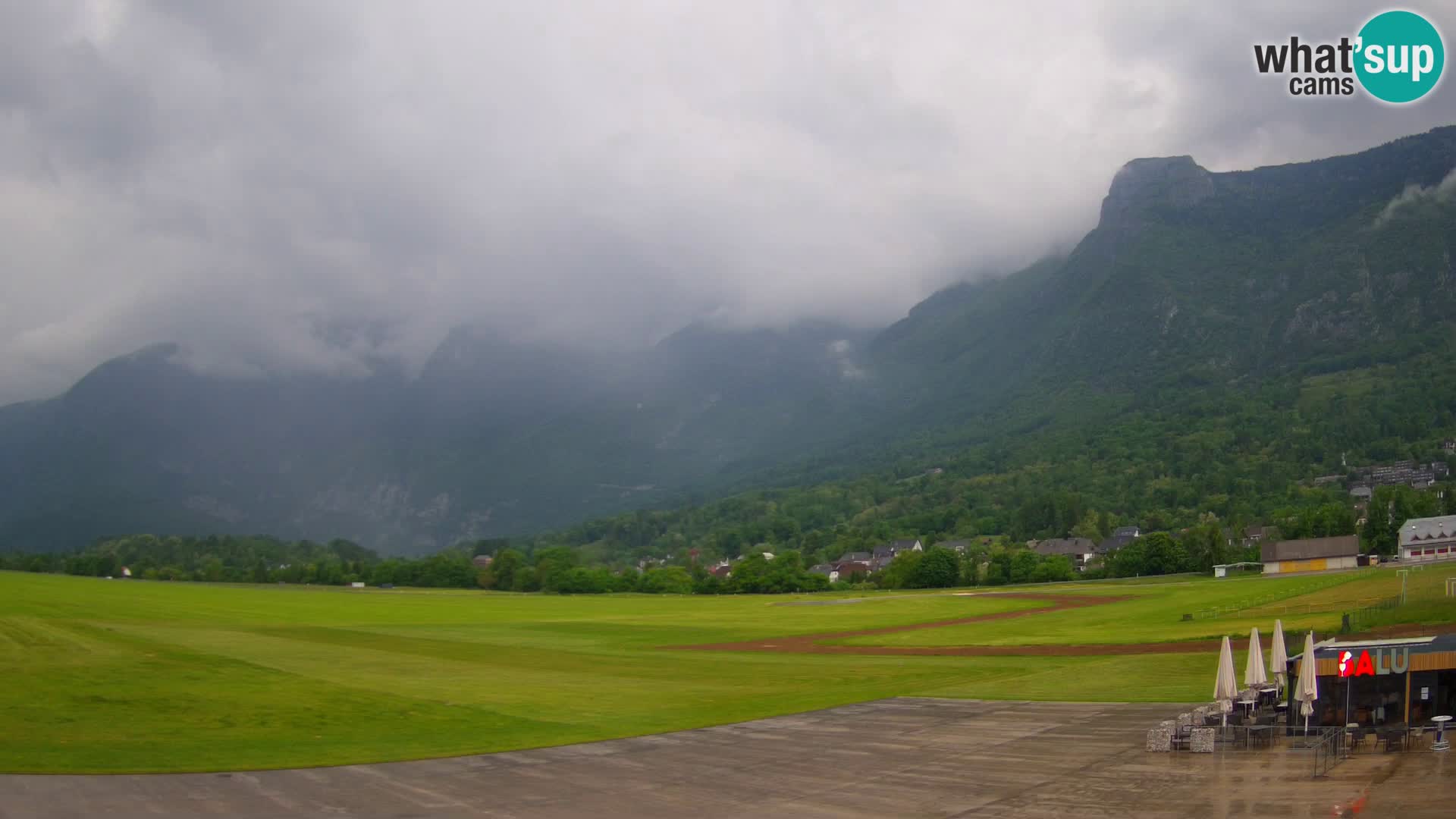 Live webcam Bovec airport – View to Kanin