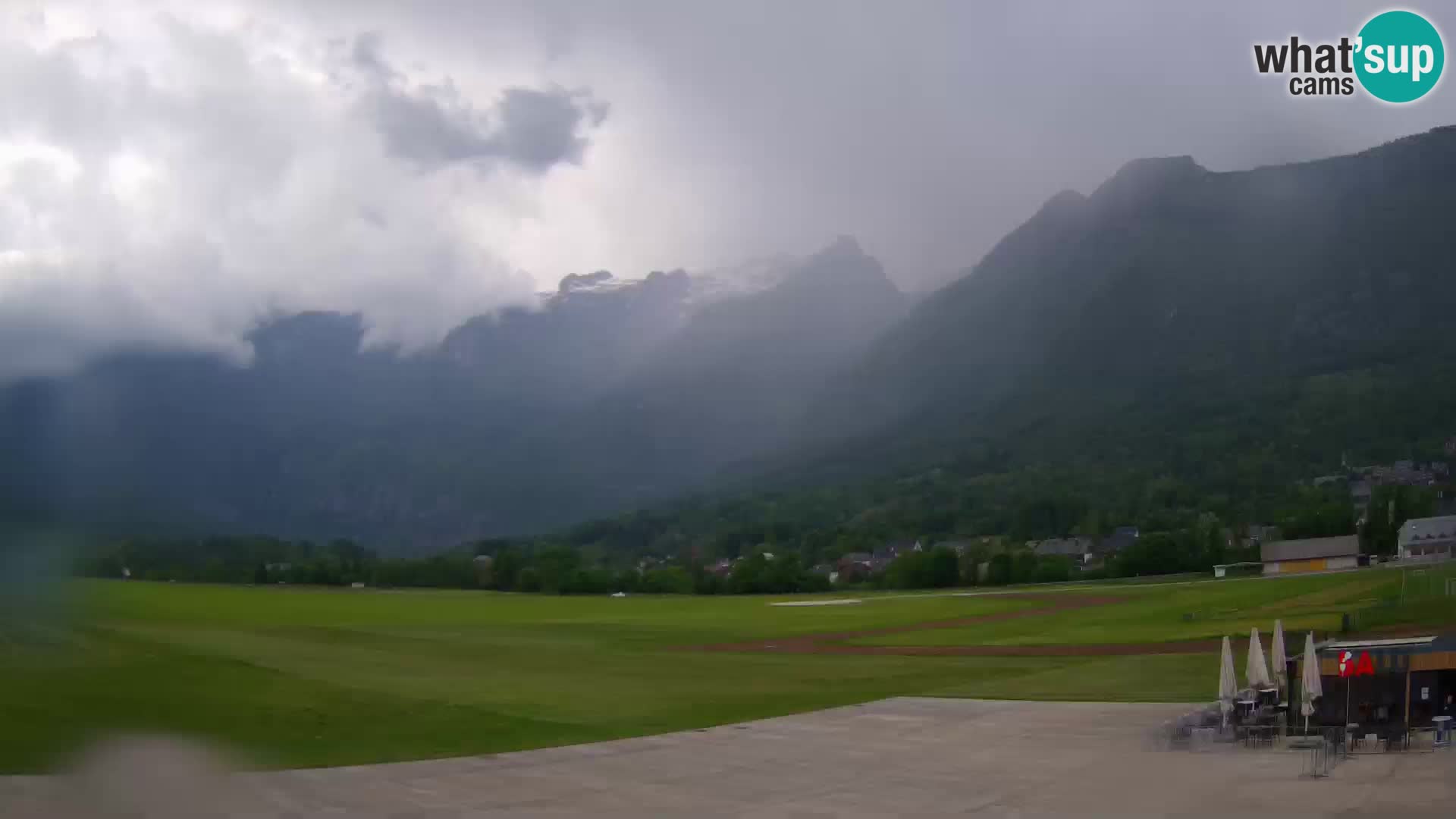 Live webcam Bovec airport – View to Kanin