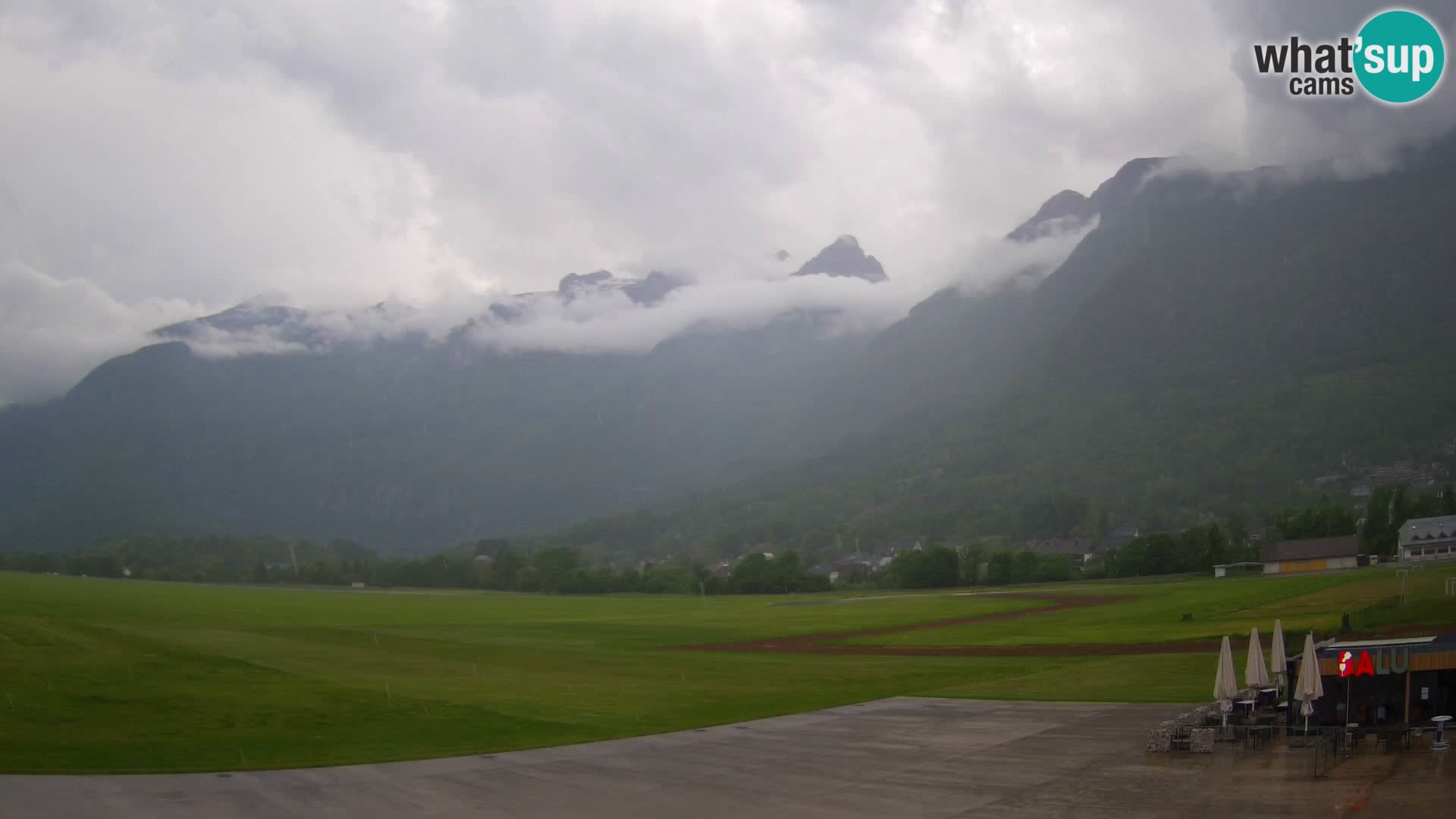 Live webcam Bovec airport – View to Kanin