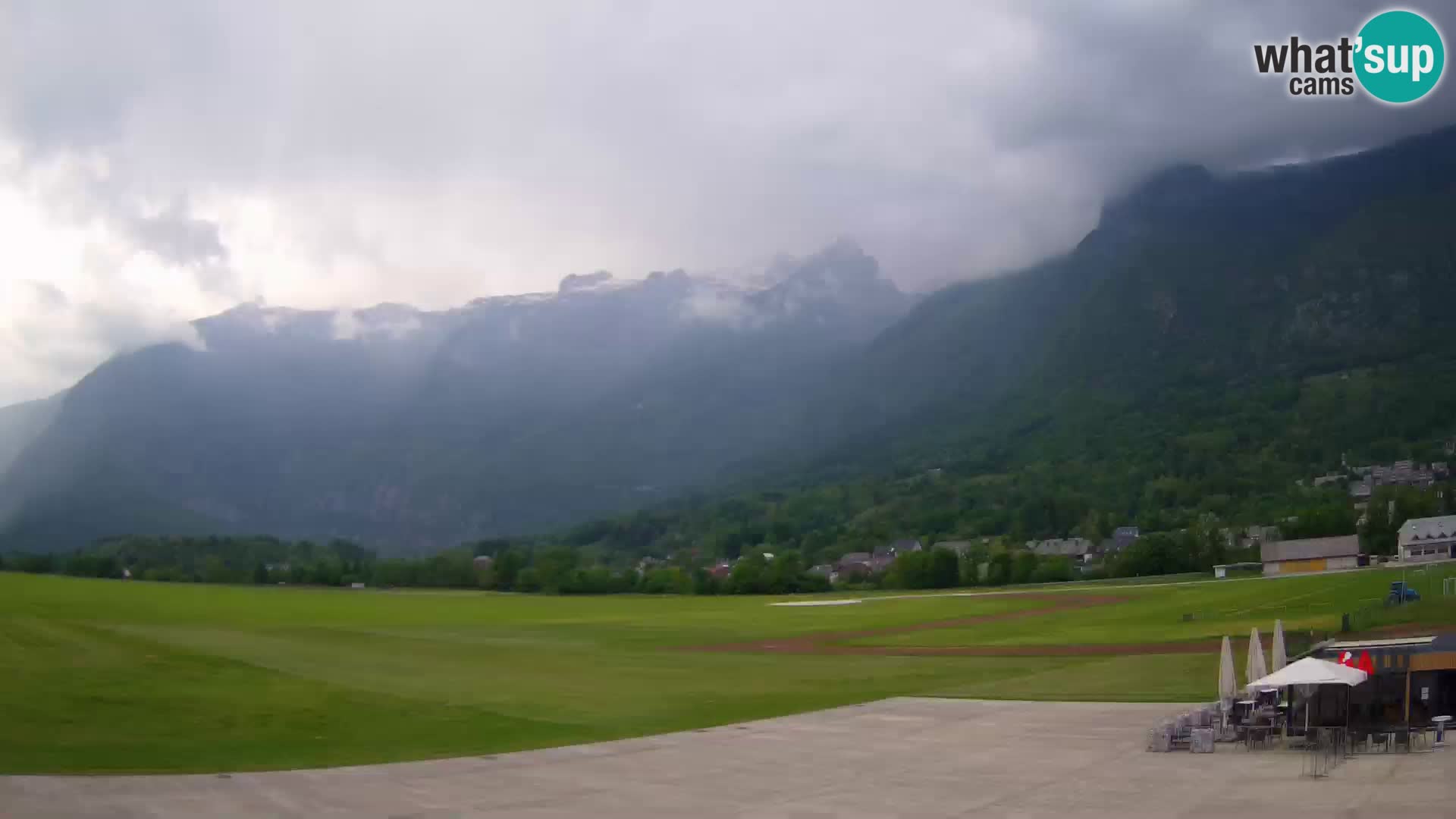 Live webcam Bovec airport – View to Kanin