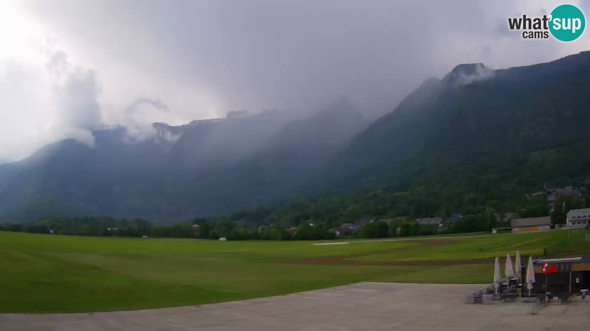 Live webcam Bovec airport – View to Kanin