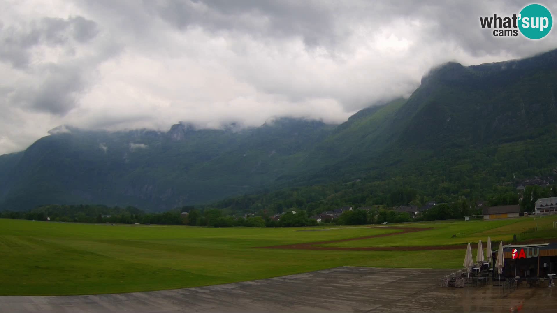 Live webcam Bovec airport – View to Kanin