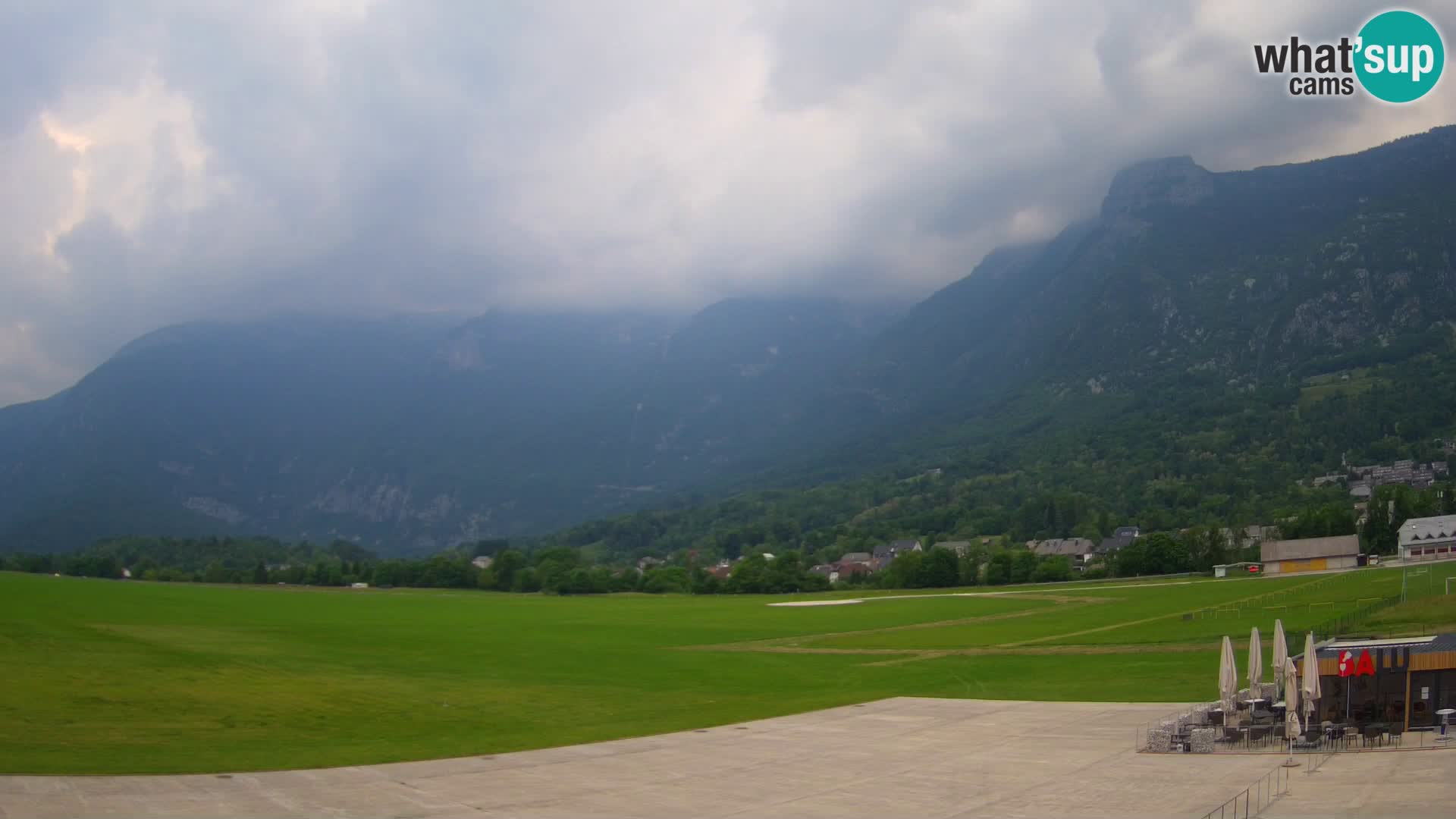 Live webcam Bovec airport – View to Kanin