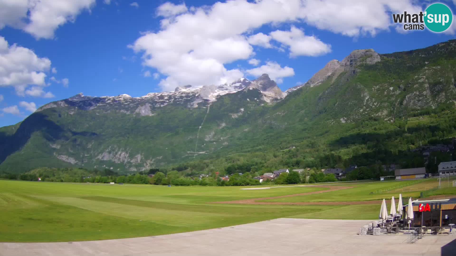 Live webcam Bovec airport – View to Kanin