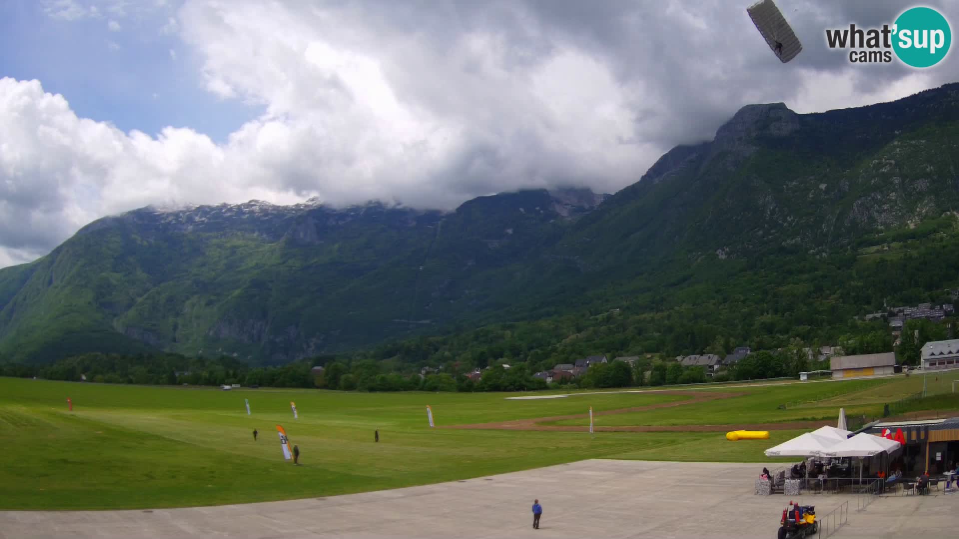 Live webcam Bovec airport – View to Kanin