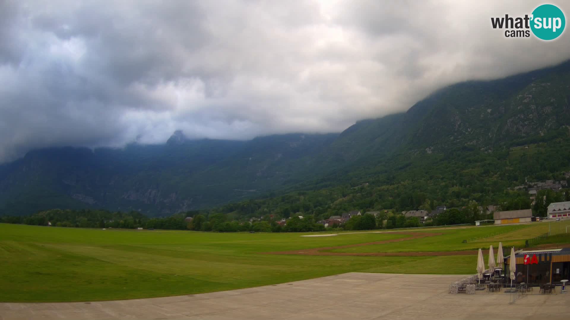 Live webcam Bovec airport – View to Kanin