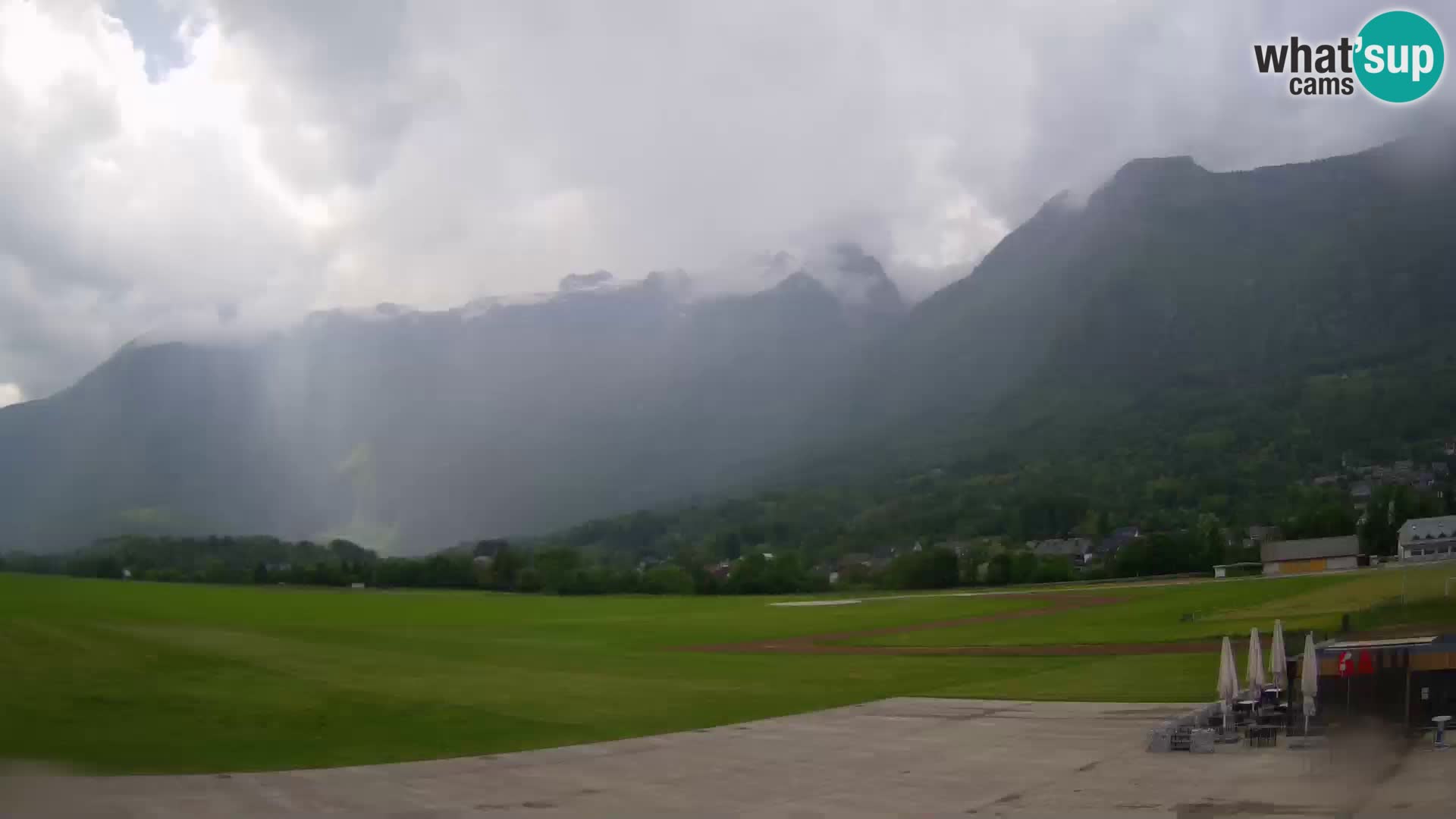 Webcam en direct Aéroport de Bovec – Vue sur Kanin