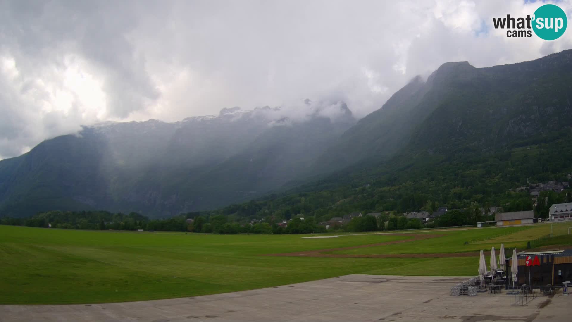 Live webcam Bovec airport – View to Kanin