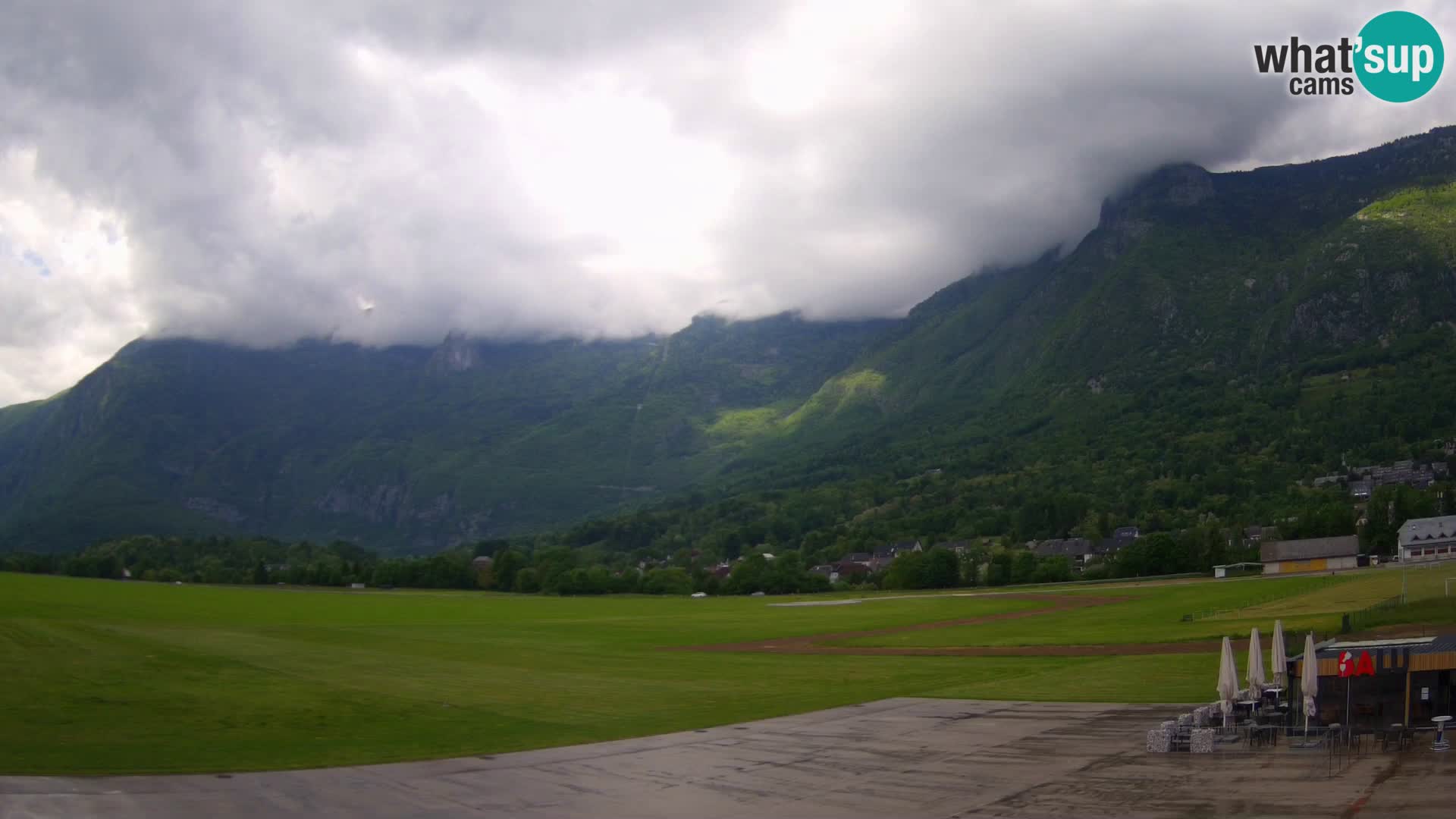 Live webcam Bovec airport – View to Kanin