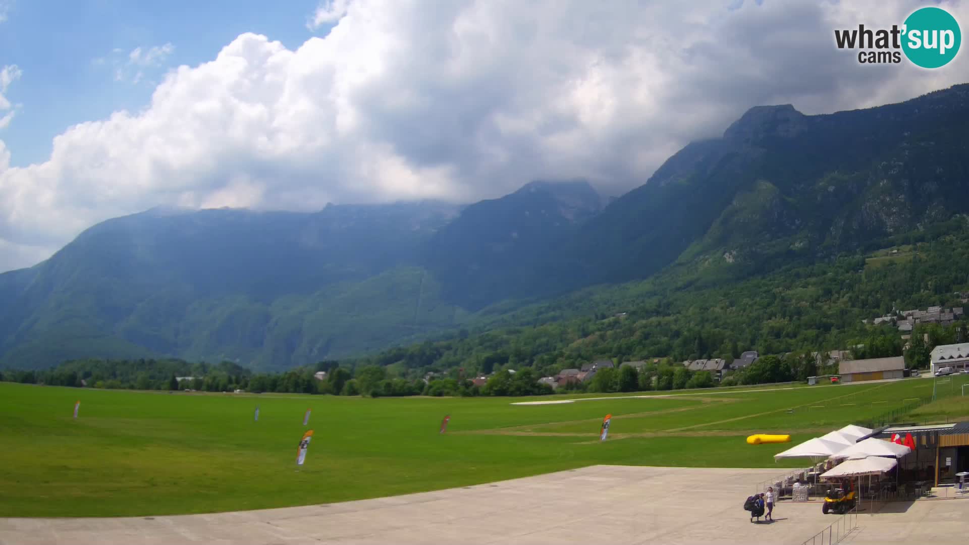 Live webcam Bovec airport – View to Kanin