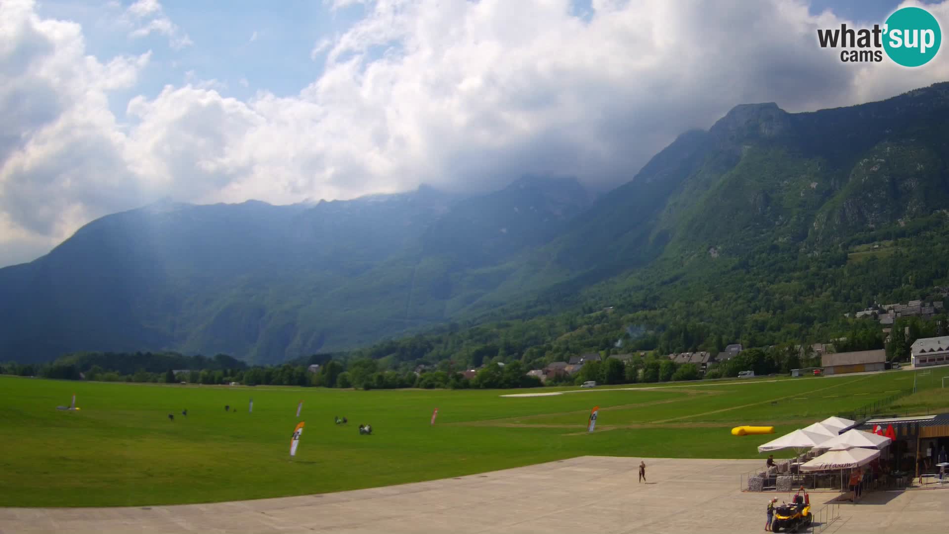 Live webcam Bovec airport – View to Kanin