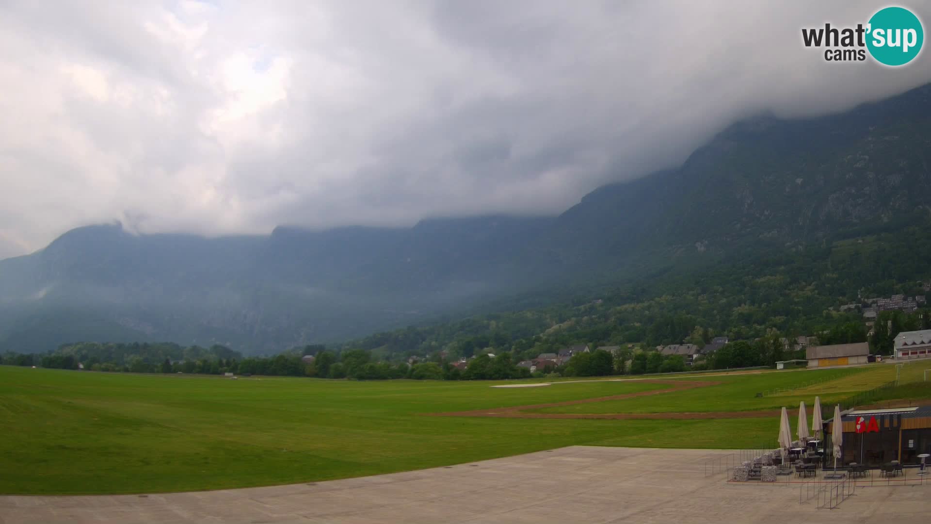 Live webcam Bovec airport – View to Kanin