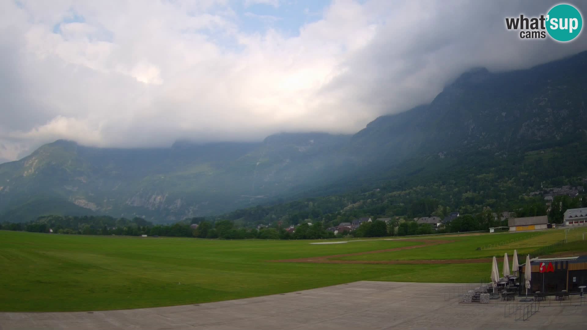 Live webcam Bovec airport – View to Kanin