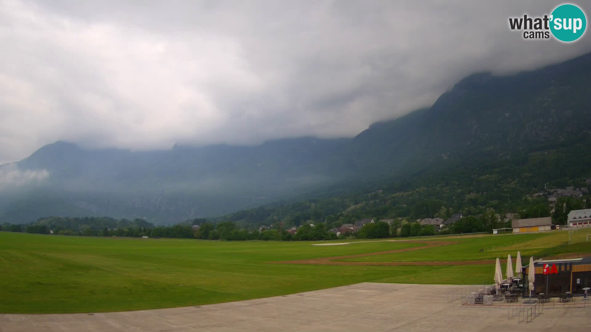 Live webcam Bovec airport – View to Kanin