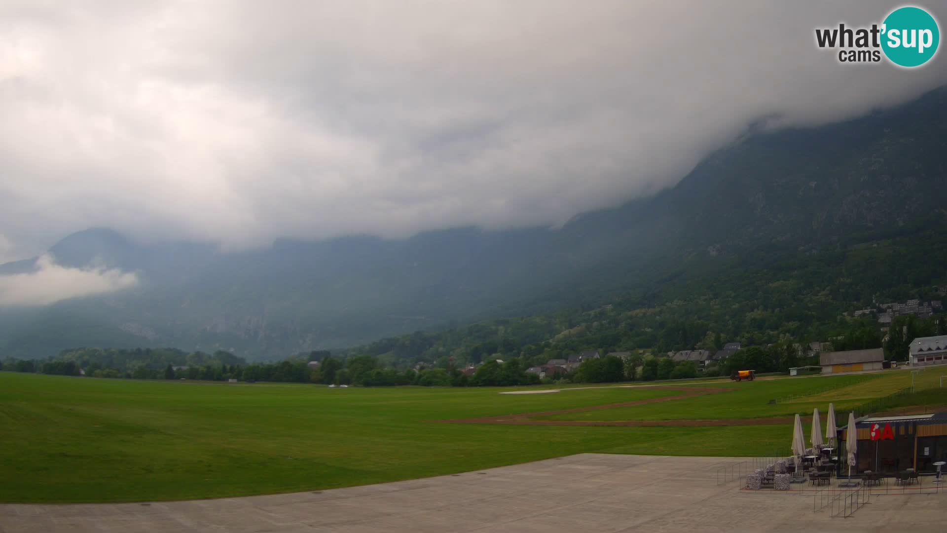Live webcam Bovec airport – View to Kanin