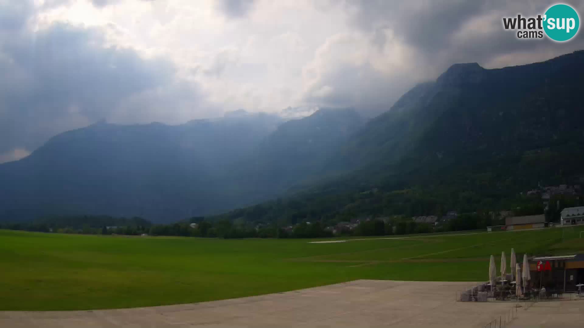 Live webcam Bovec airport – View to Kanin