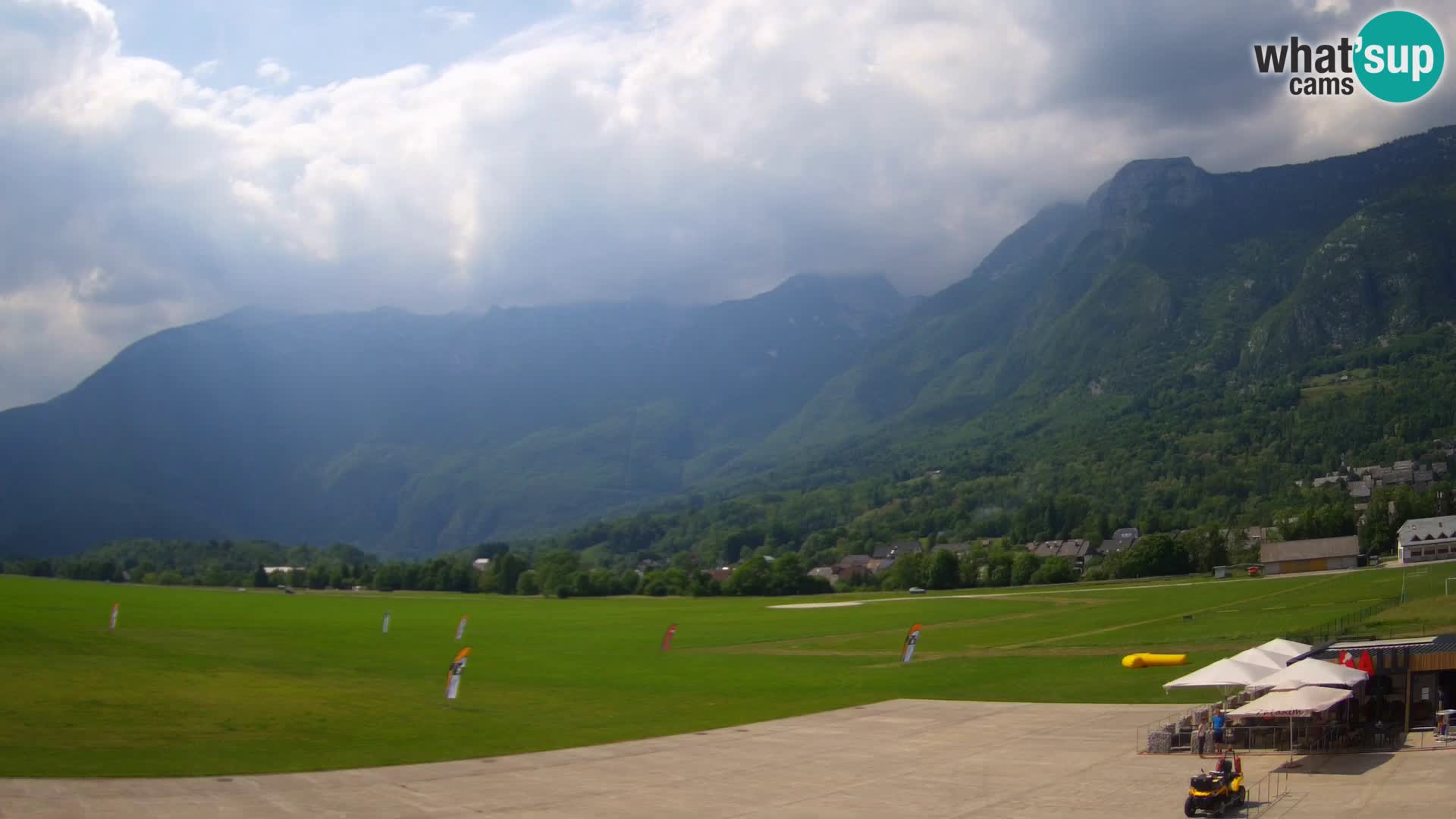 Live webcam Bovec airport – View to Kanin