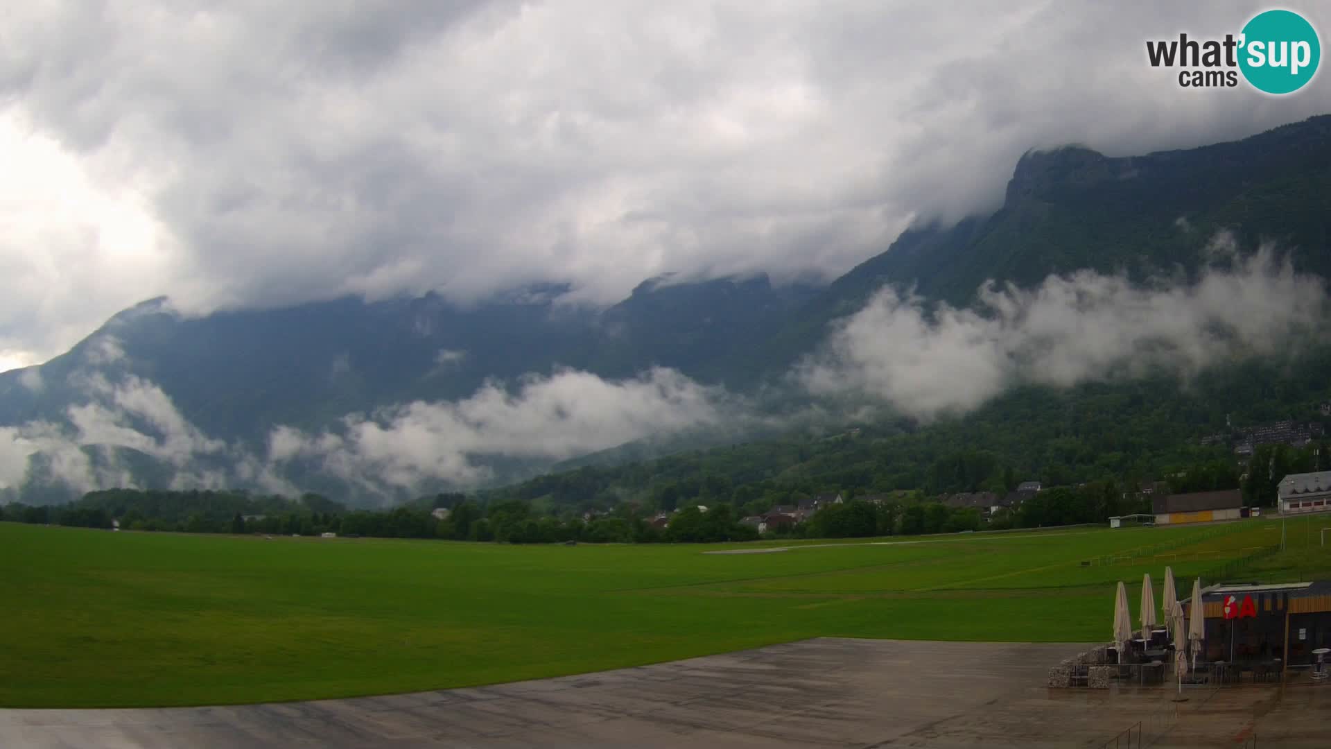 Live webcam Bovec airport – View to Kanin