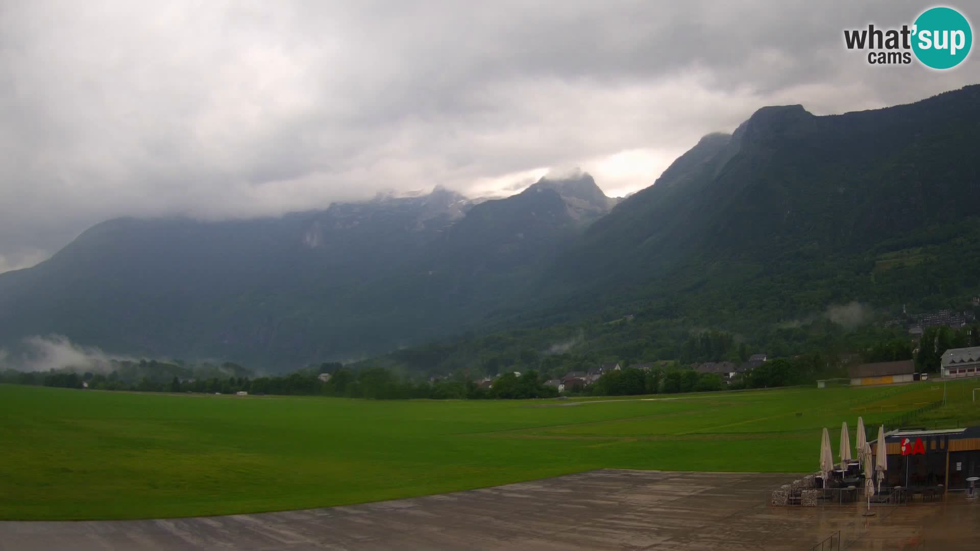 Live webcam Bovec airport – View to Kanin