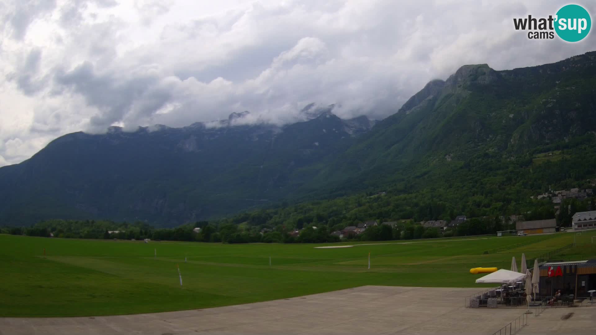 Live webcam Bovec airport – View to Kanin