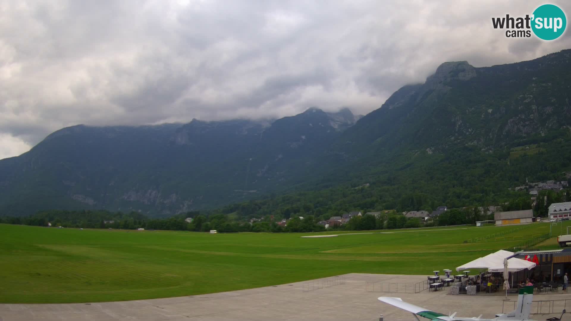 Live webcam Bovec airport – View to Kanin