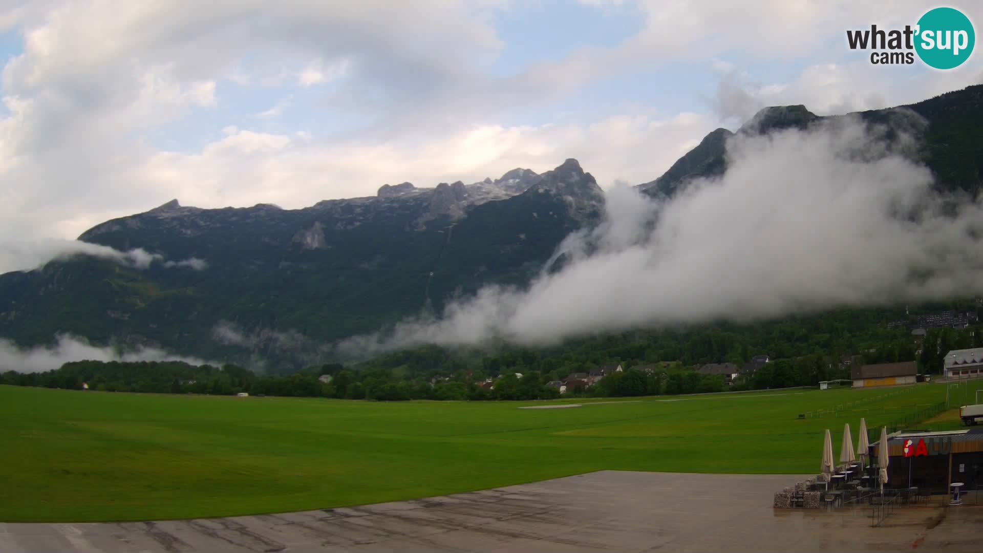 Webcam en direct Aéroport de Bovec – Vue sur Kanin