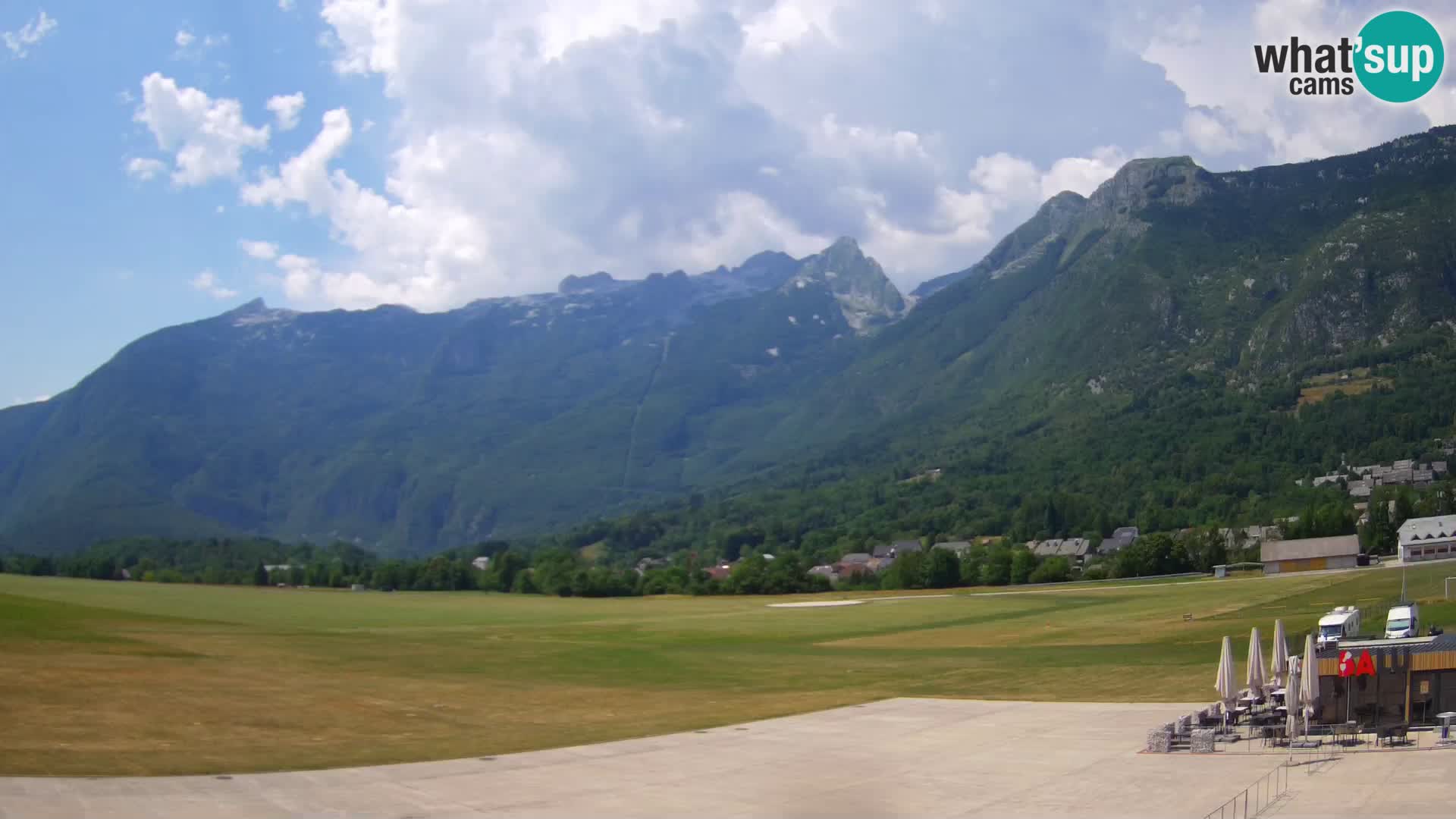 Live webcam Bovec airport – View to Kanin