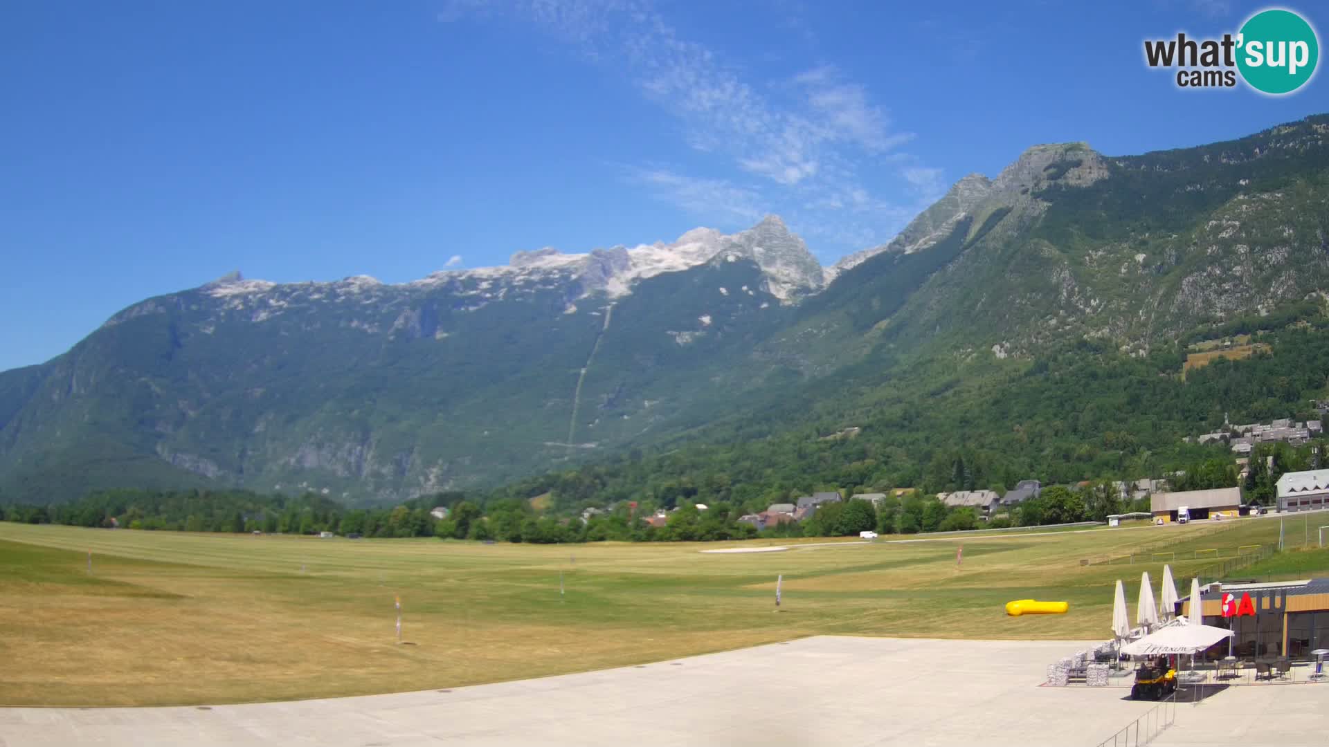 Webcam en direct Aéroport de Bovec – Vue sur Kanin