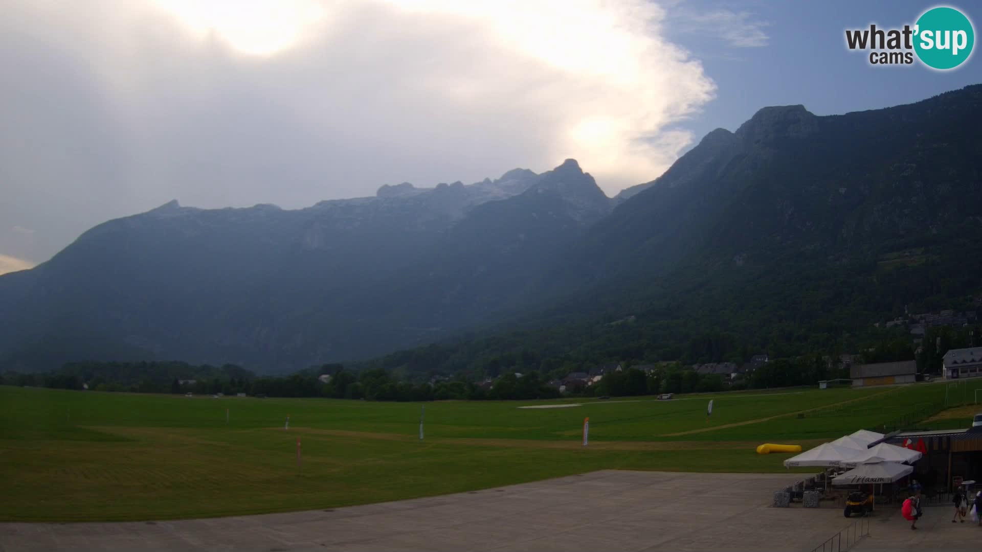 Live webcam Bovec airport – View to Kanin