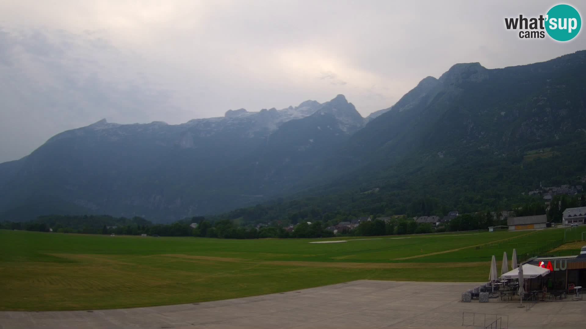 Live webcam Bovec airport – View to Kanin