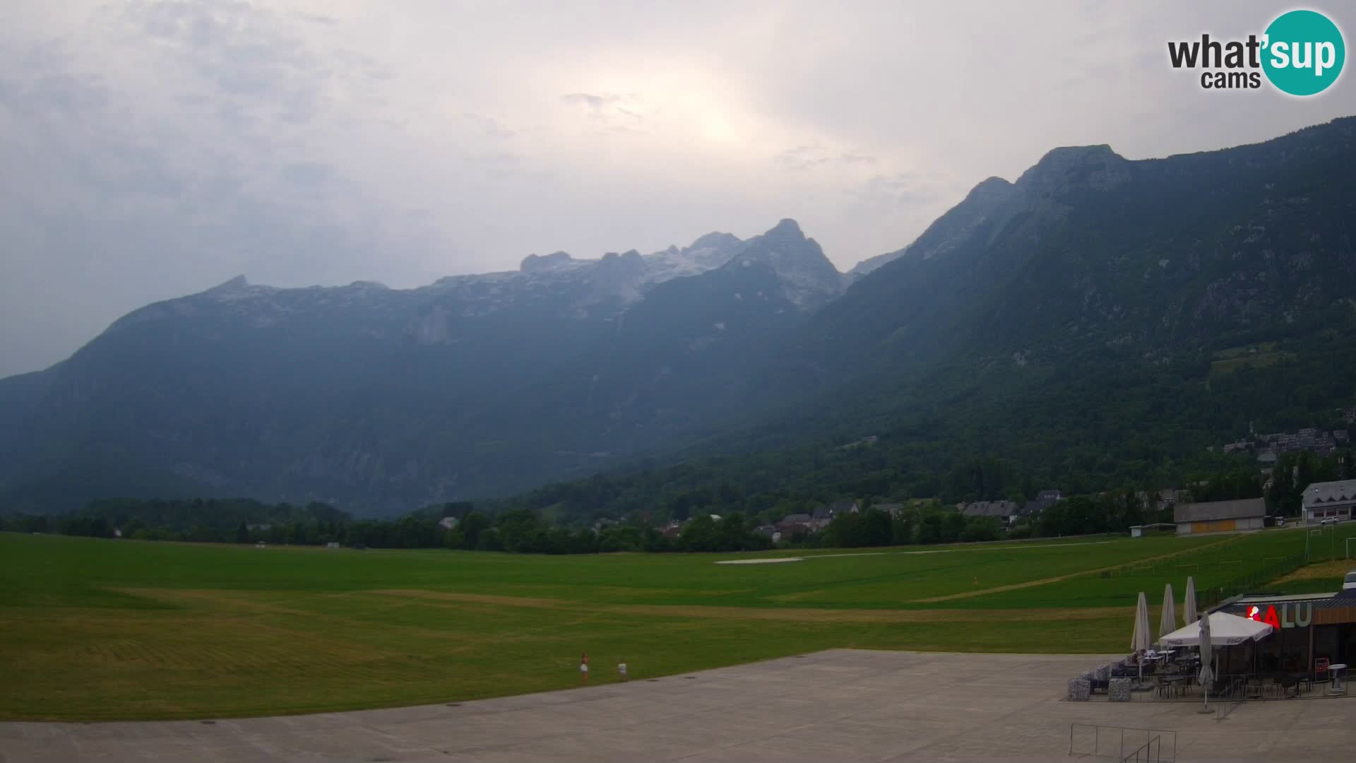 Live webcam Bovec airport – View to Kanin