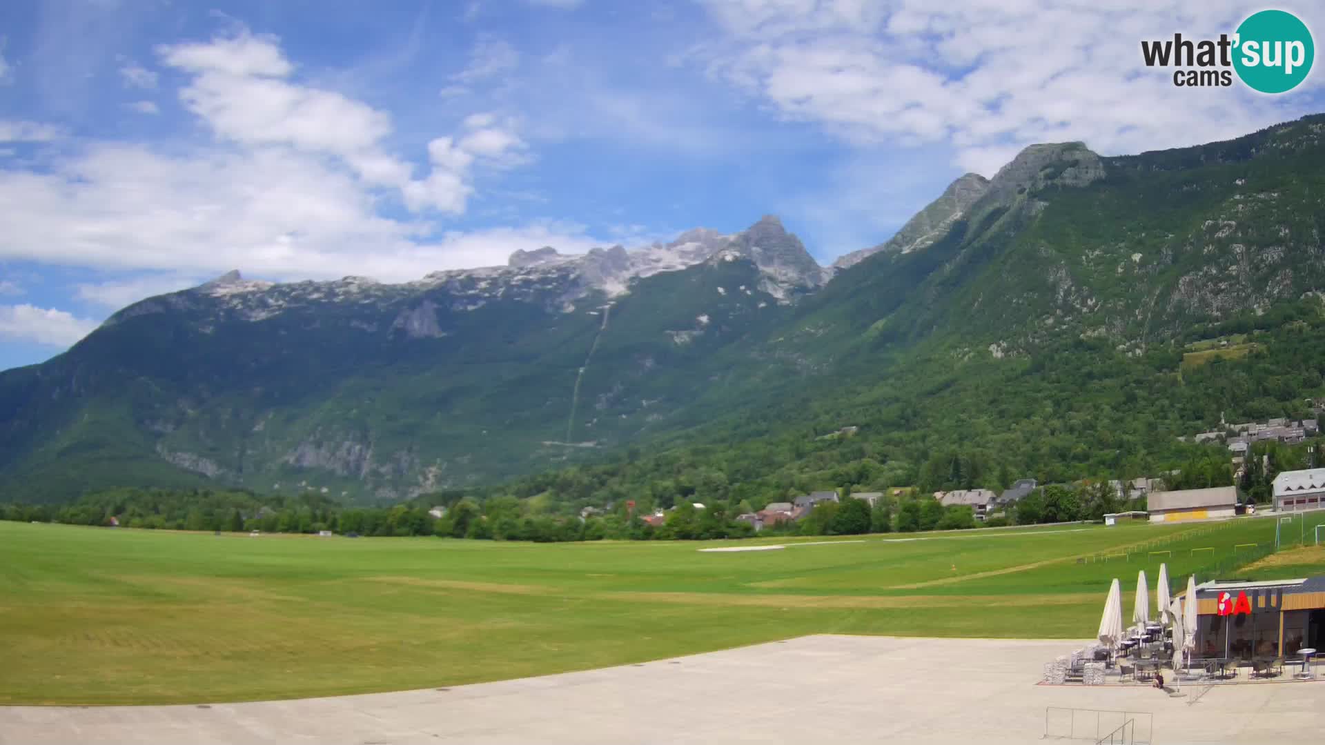 Spletna kamera letališče Bovec – pogled proti Kaninu