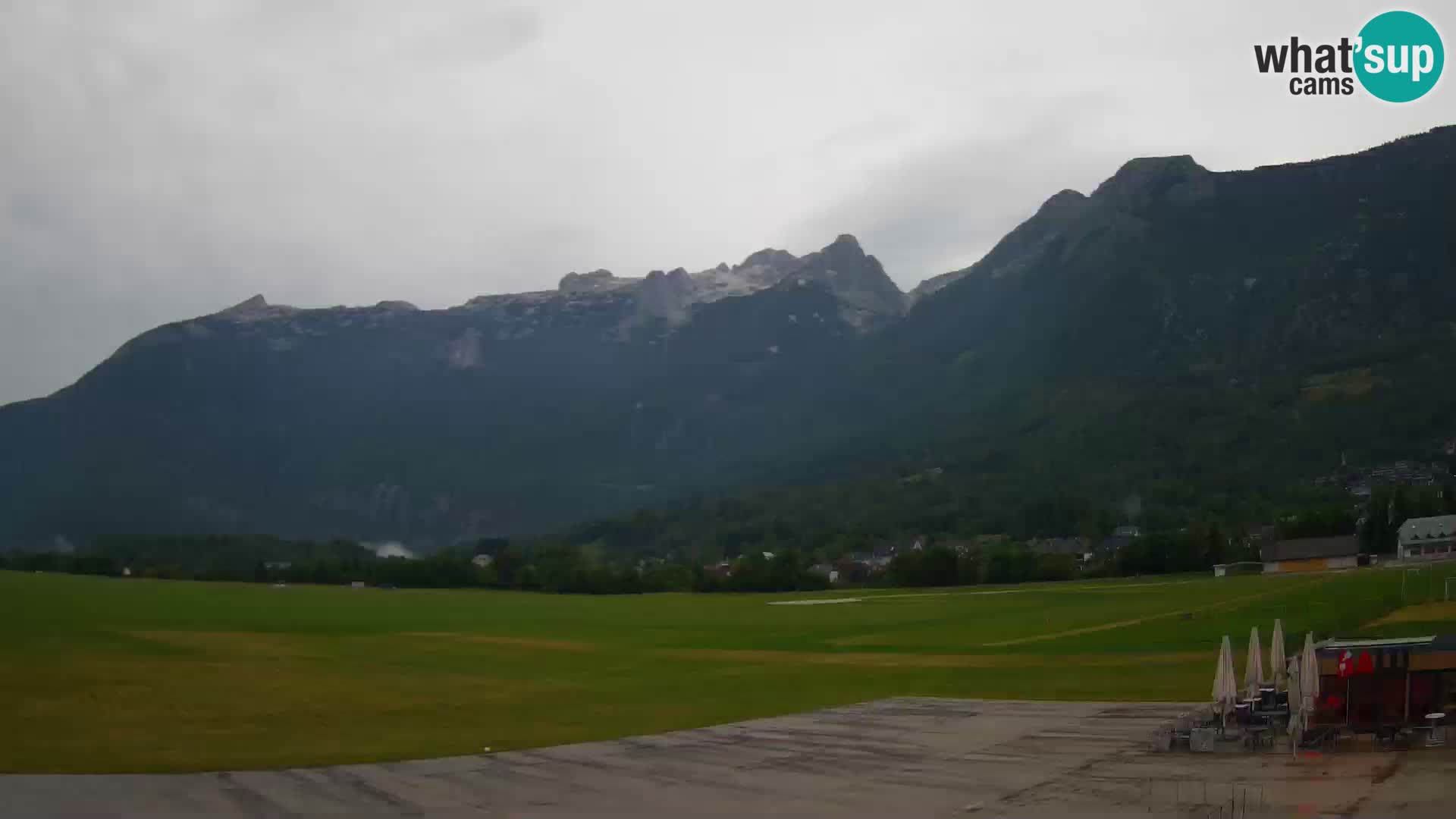 Spletna kamera letališče Bovec – pogled proti Kaninu