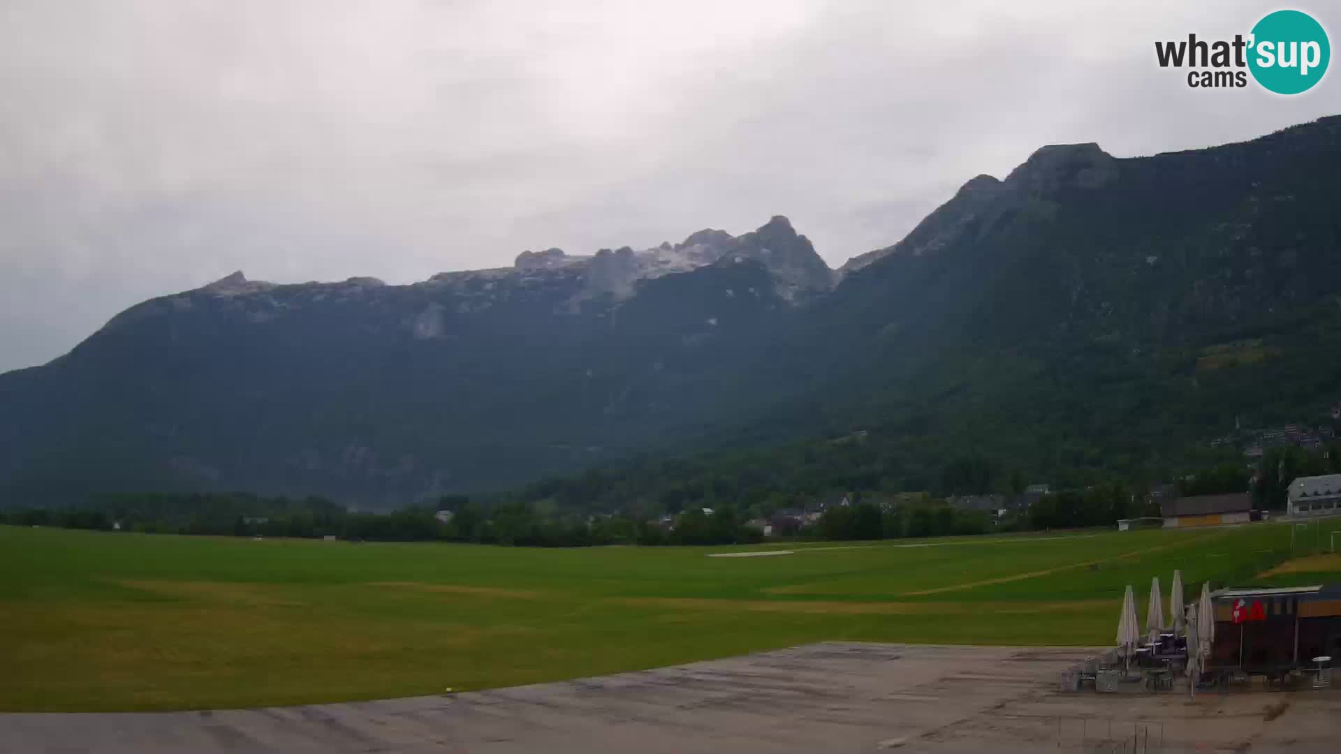 Spletna kamera letališče Bovec – pogled proti Kaninu