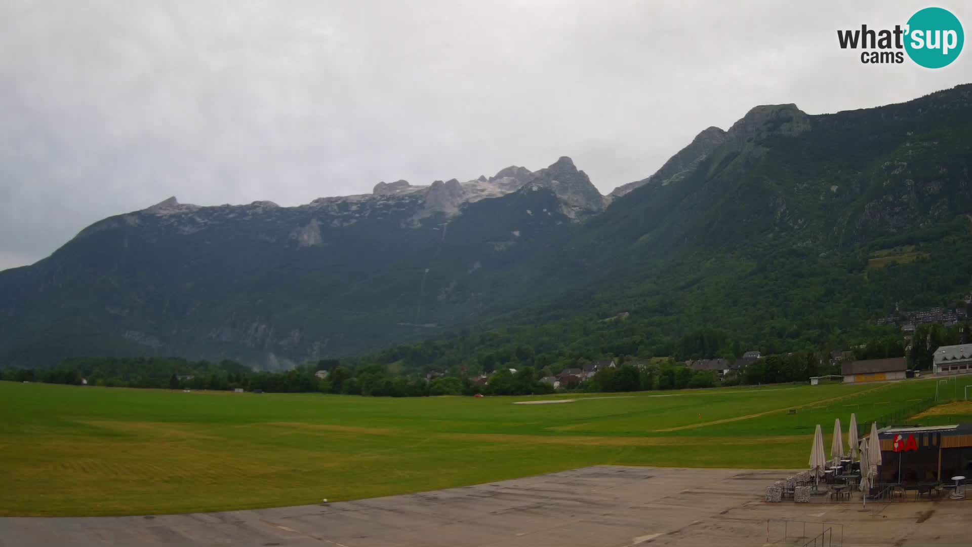 Spletna kamera letališče Bovec – pogled proti Kaninu